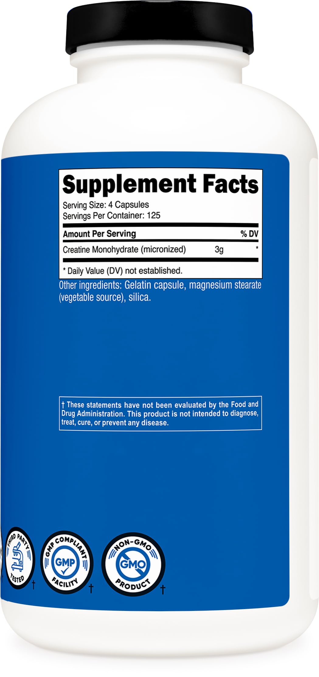 Nutricost Micronized Creatine Monohydrate Capsules, 500 Count