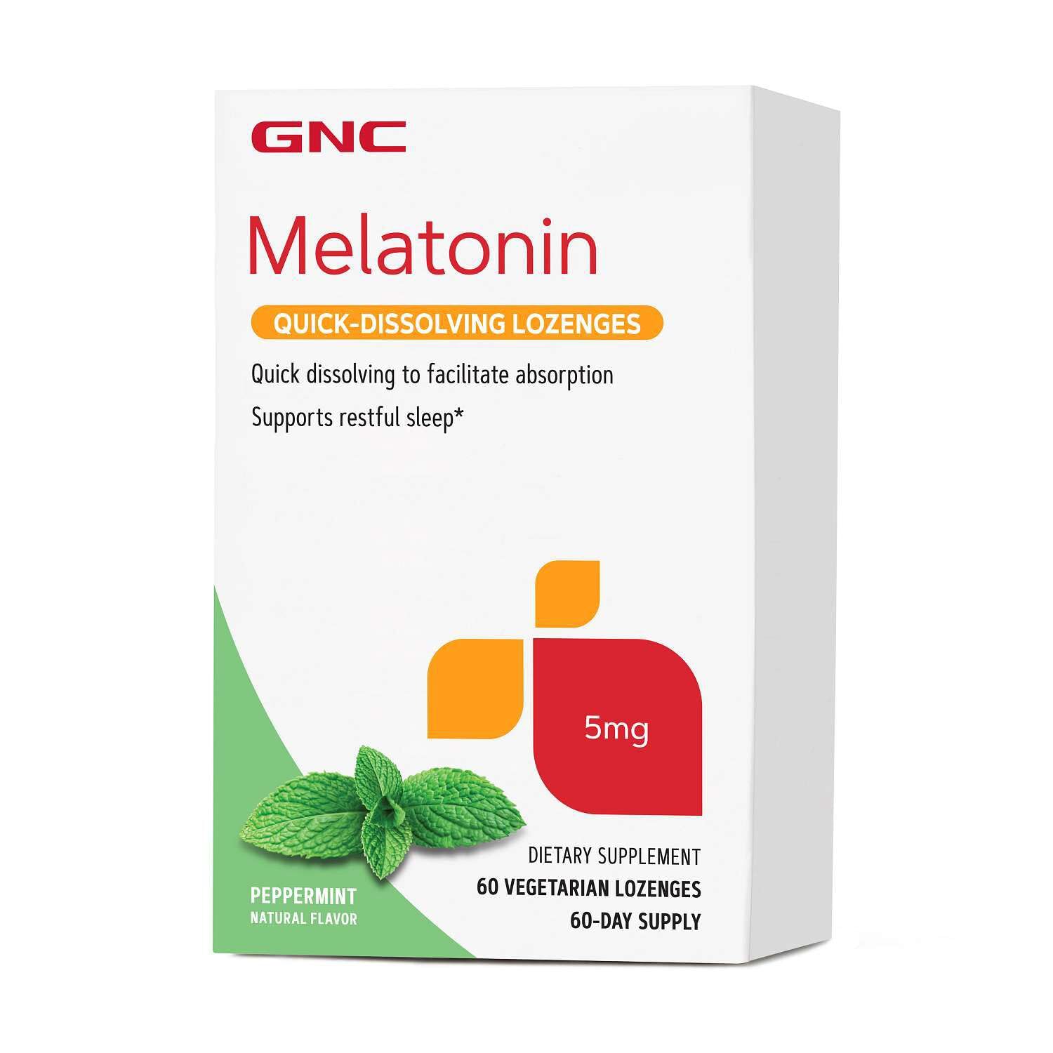 GNC Melatonin Quick-Dissolving Lozenges Tablet 60 Count