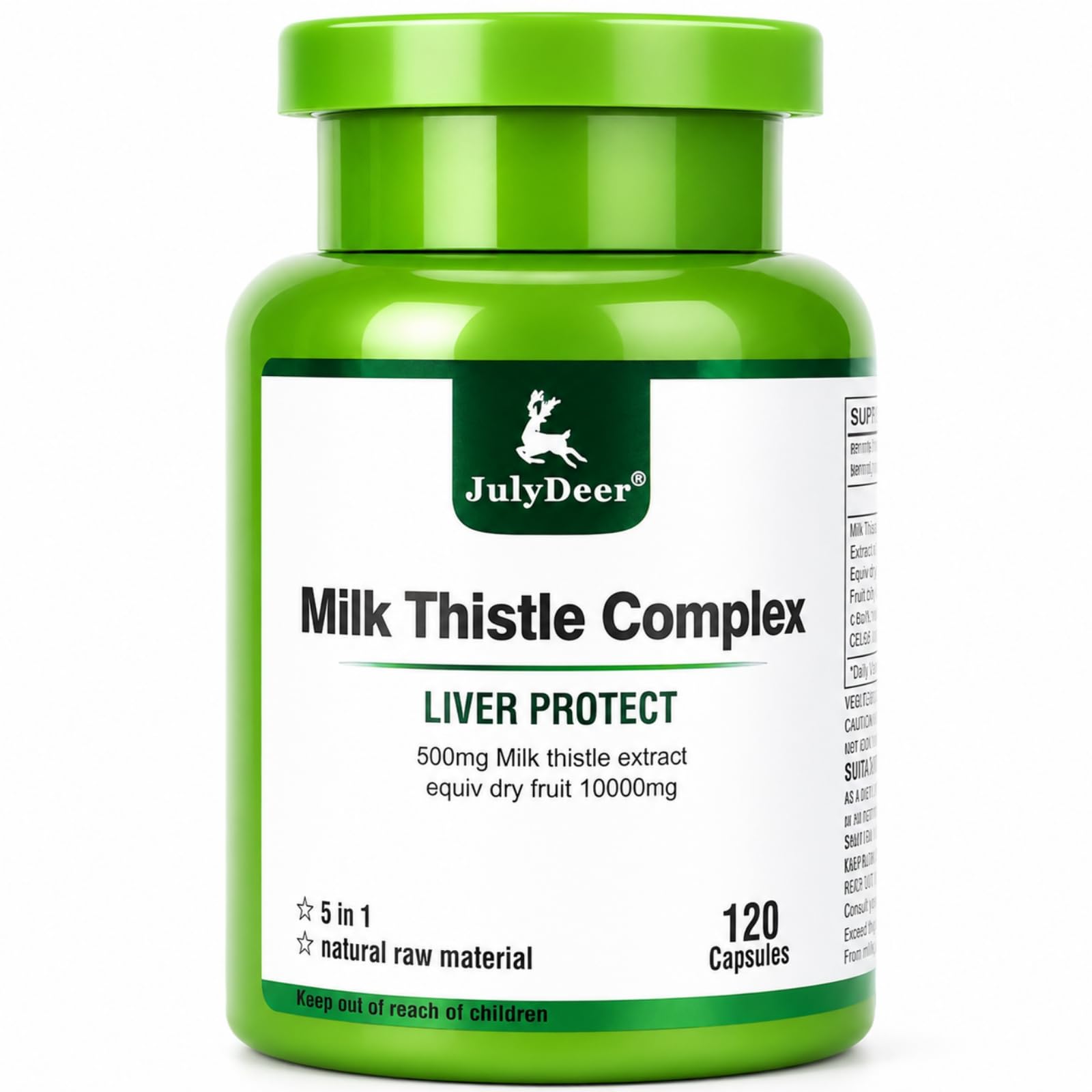 VBTOP NUTRA Milk Thistle Extract 500 mg, 90% Silymarin, 120 Capsules