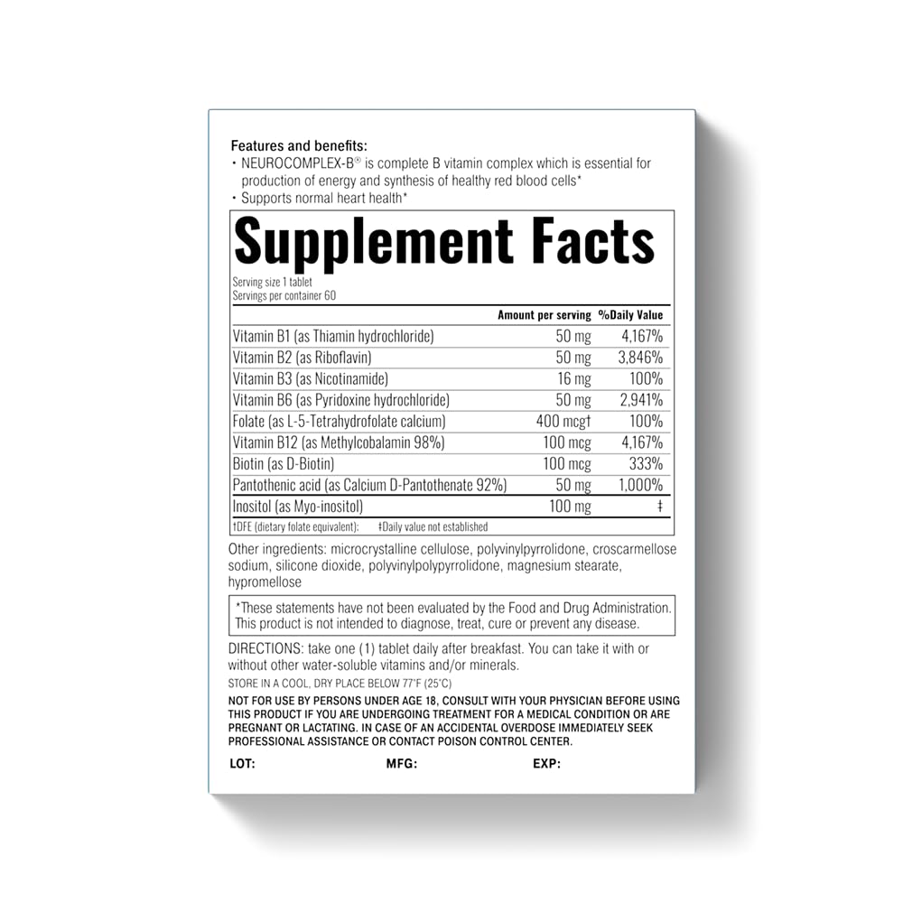 Synevit Neurocomplex-B Slow-Release B Complex Tablet, 60 Tablets