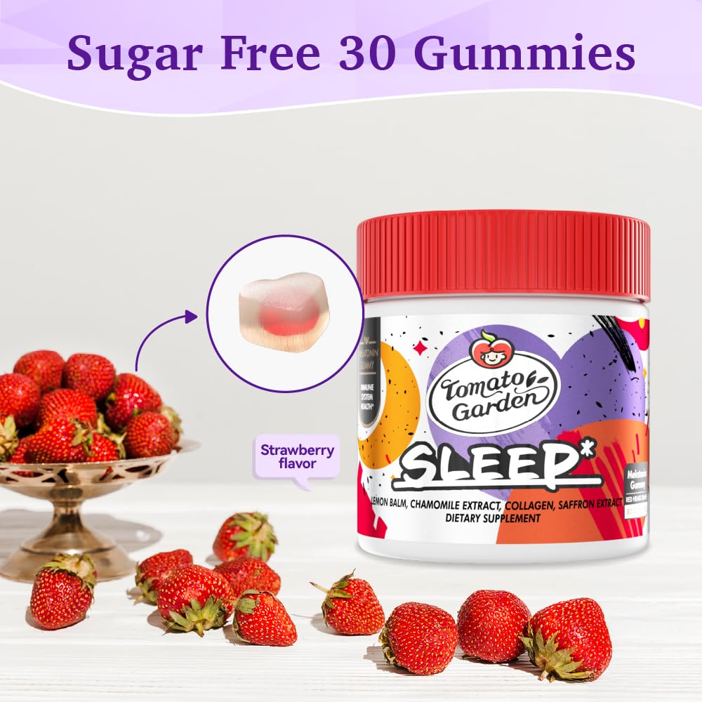 TomatoGarden Melatonin Gummies 3 mg, 30 Count