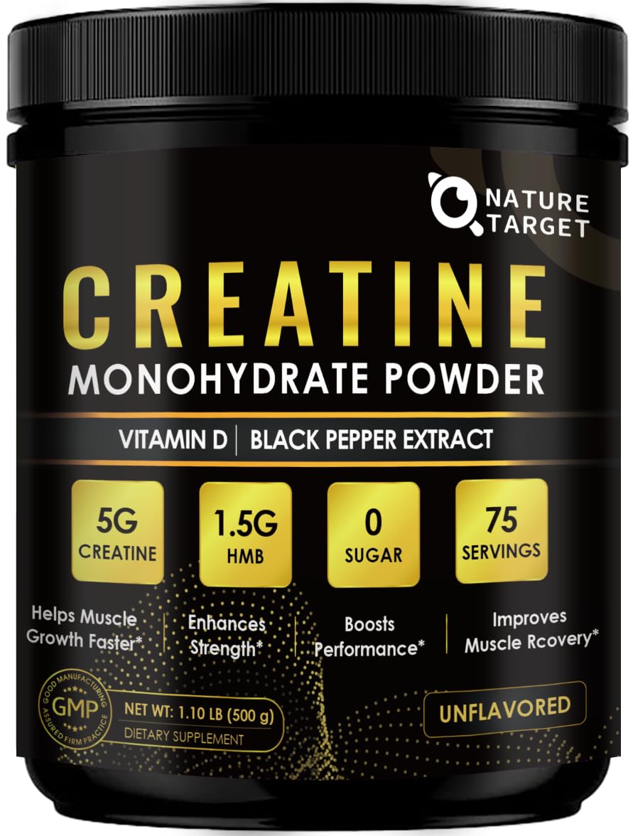Nature Target Creatine Monohydrate Powder 17.6 oz
