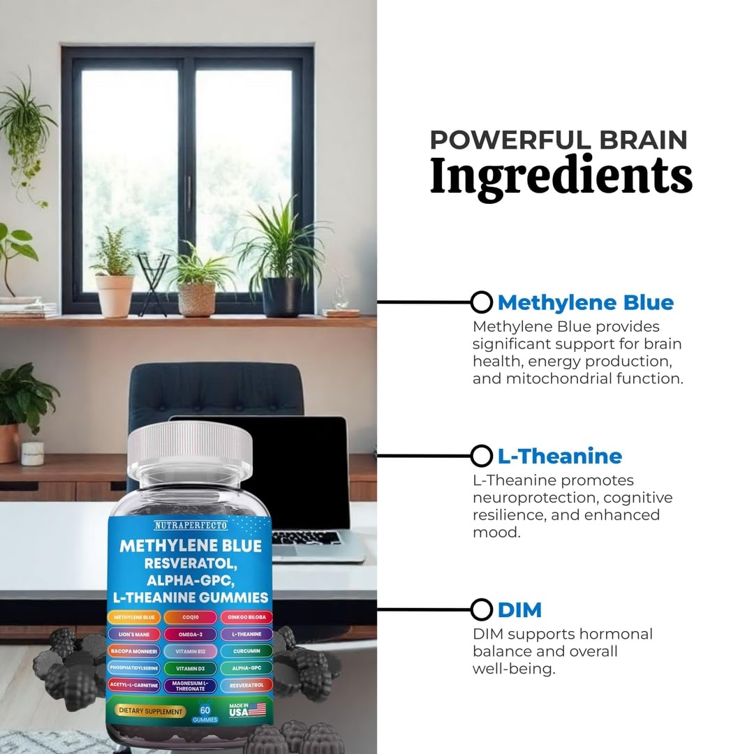 NutraPerfecto Methylene Blue Gummies 60 Count