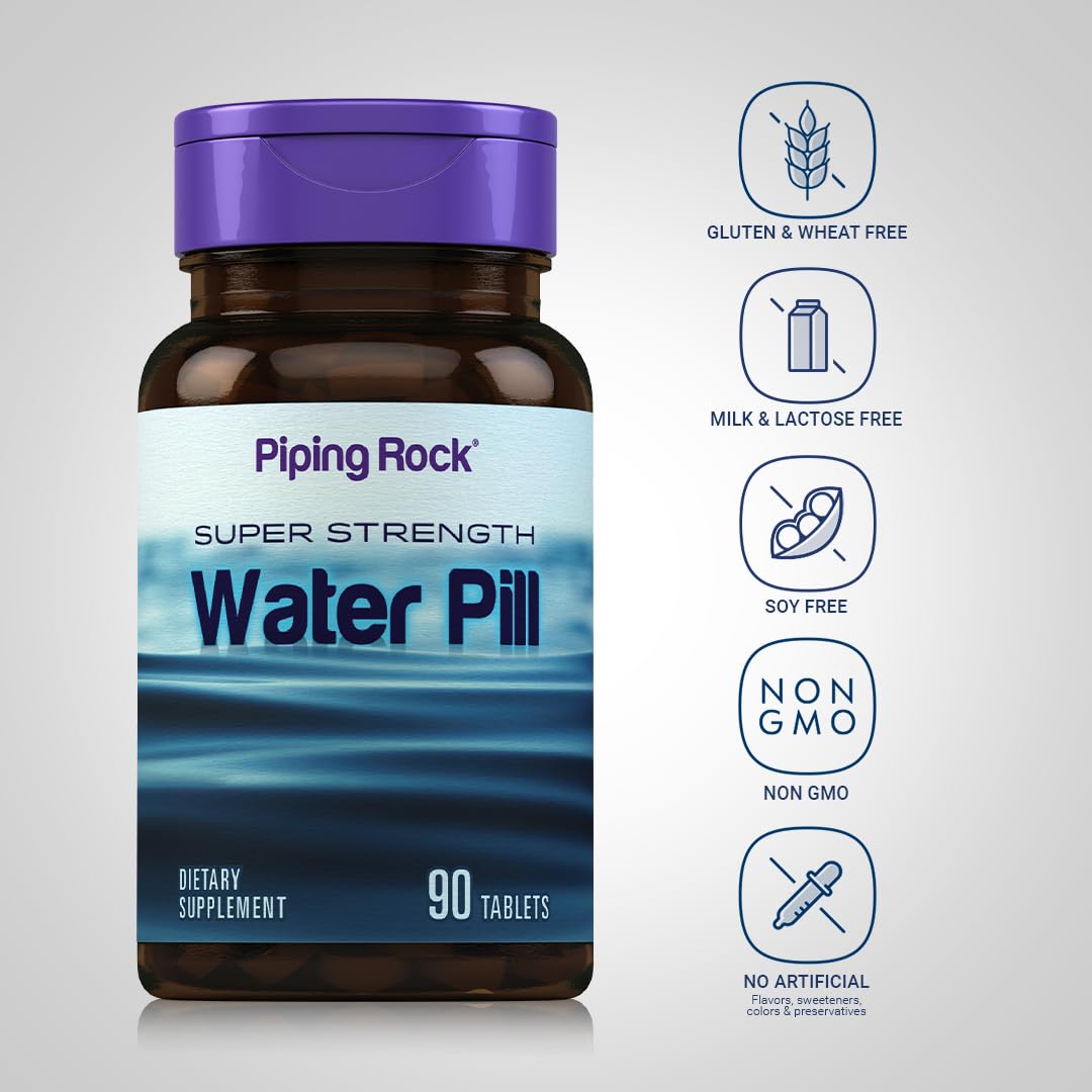 Piping Rock Water Pill for Men and Women Tablet, 90 Count