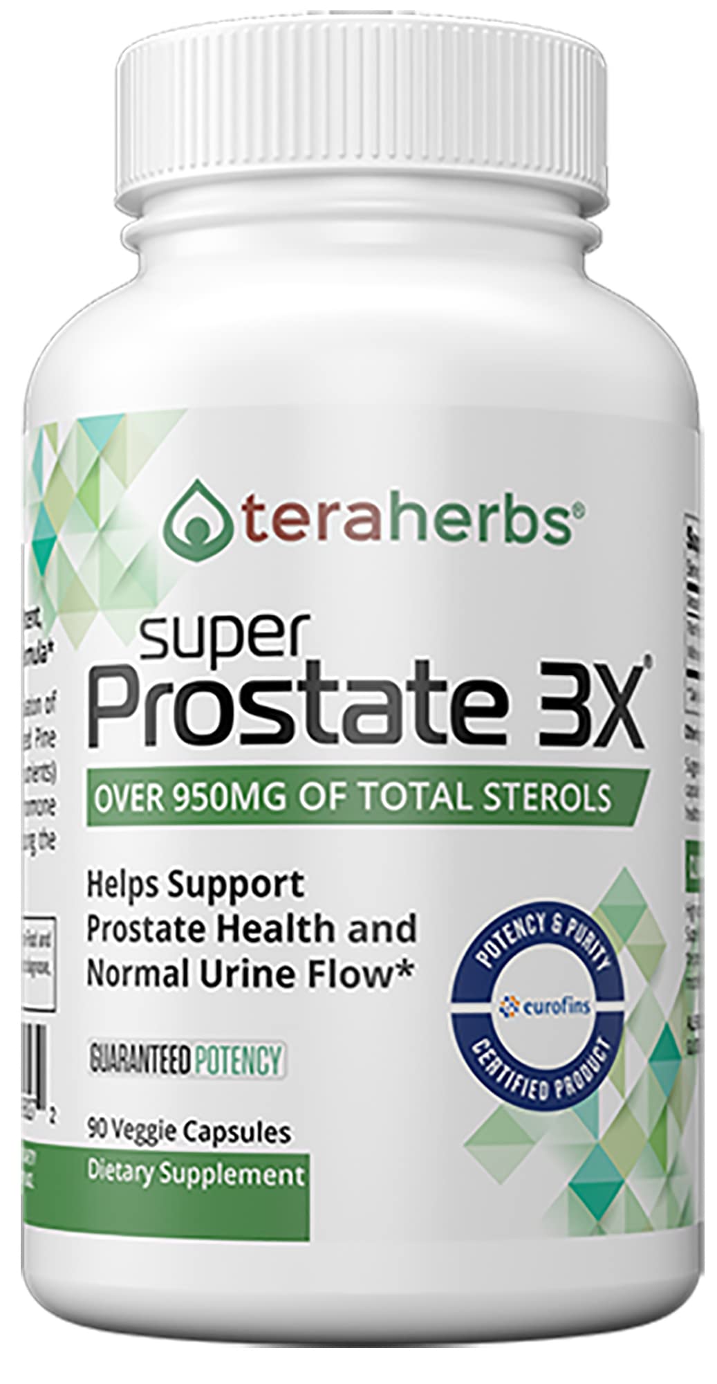 teraherbs Super Prostate 3X - Bladder Control & Support for Enlarged Prostate & Frequent Urination - Prostate Supplements for Men, 90 Capsules