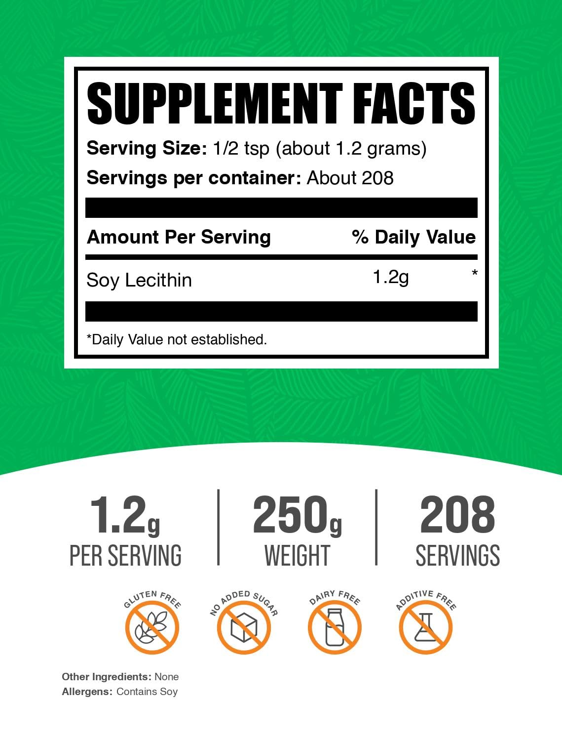 BulkSupplements Soy Lecithin Powder 8.8 Ounce