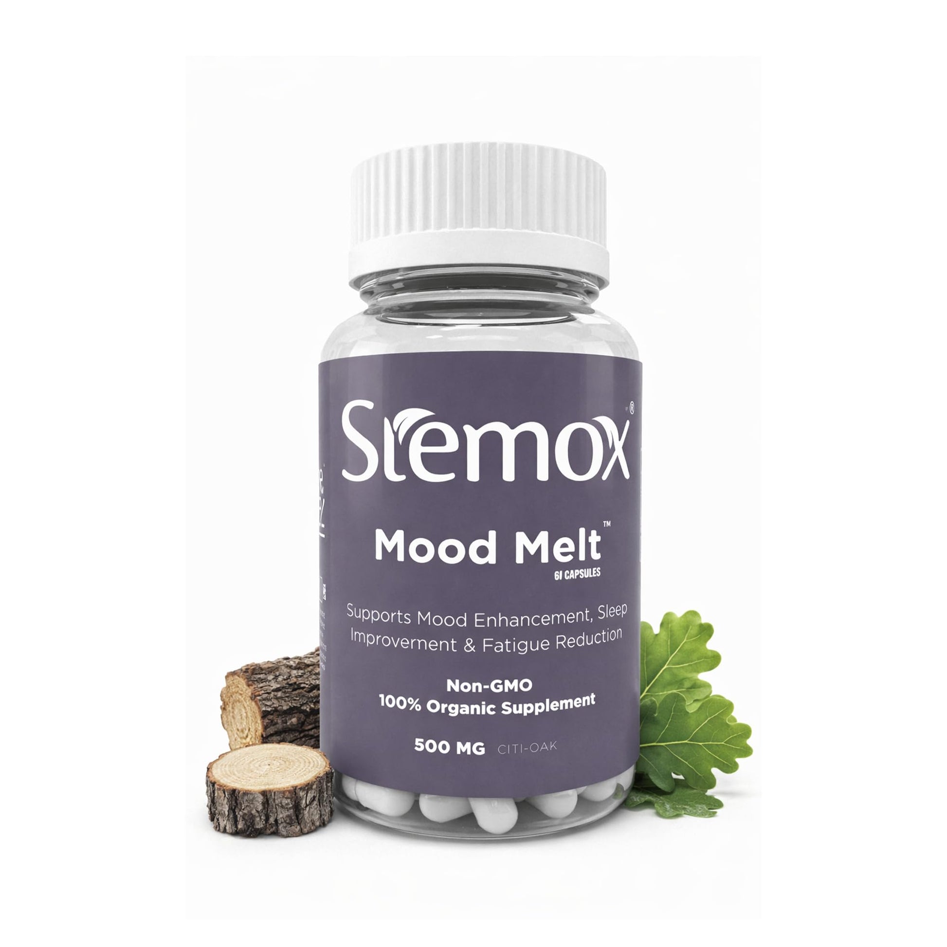 Stemox Mood Melt French Oak Extract 500MG Capsule, 60 Count
