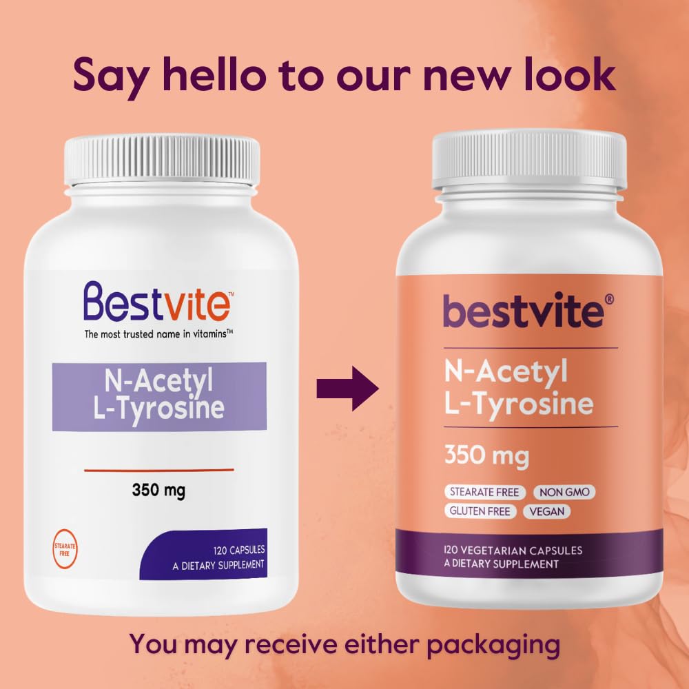 BESTVITE N-Acetyl L-Tyrosine 350mg (NALT) Capsules 120