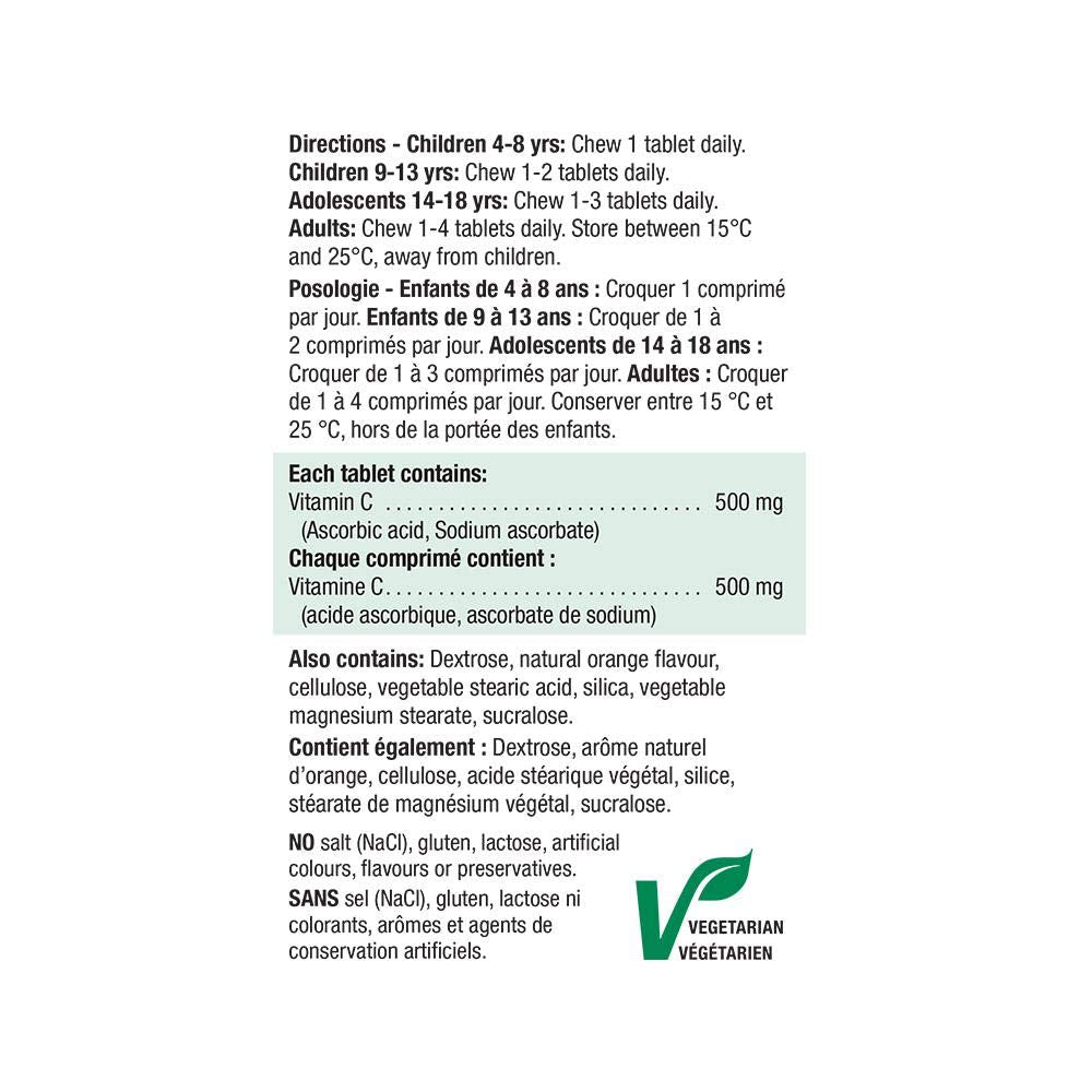 Jamieson Vitamin C 500 mg Tablet, 120 Tablets