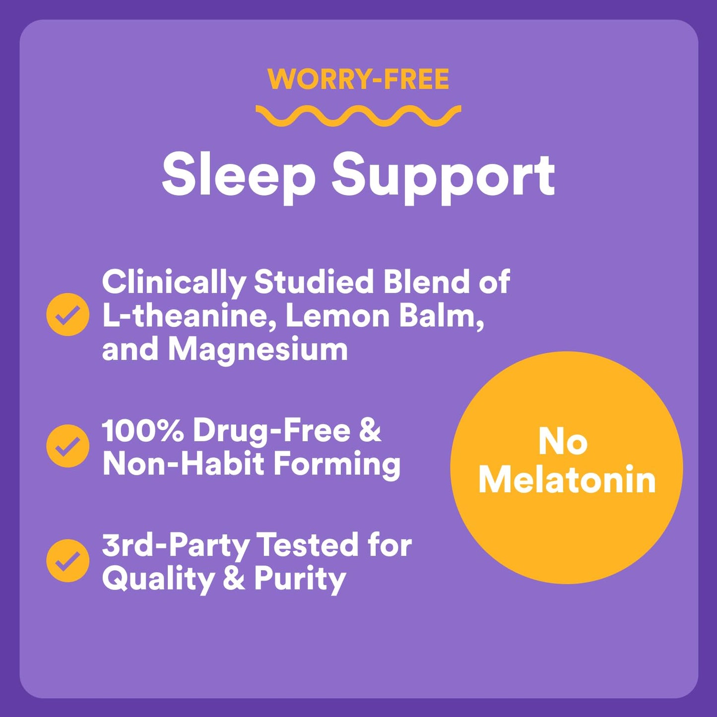 SmartyPants Kids Sleep Gummies Supplement Zero Melatonin: L-Theanine, Lemon Balm & Magnesium, Sleep Aid, Strawberry Flavor Gummy 1 Count