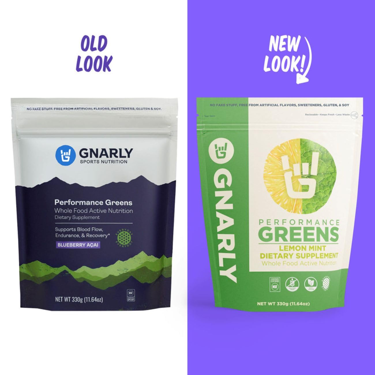 Gnarly Nutrition Greens Superfood Powder – Lemon Mint, Performance Super Greens – NSF Certified, Organic, Probiotics & Essential Micronutrients, 11.64 oz