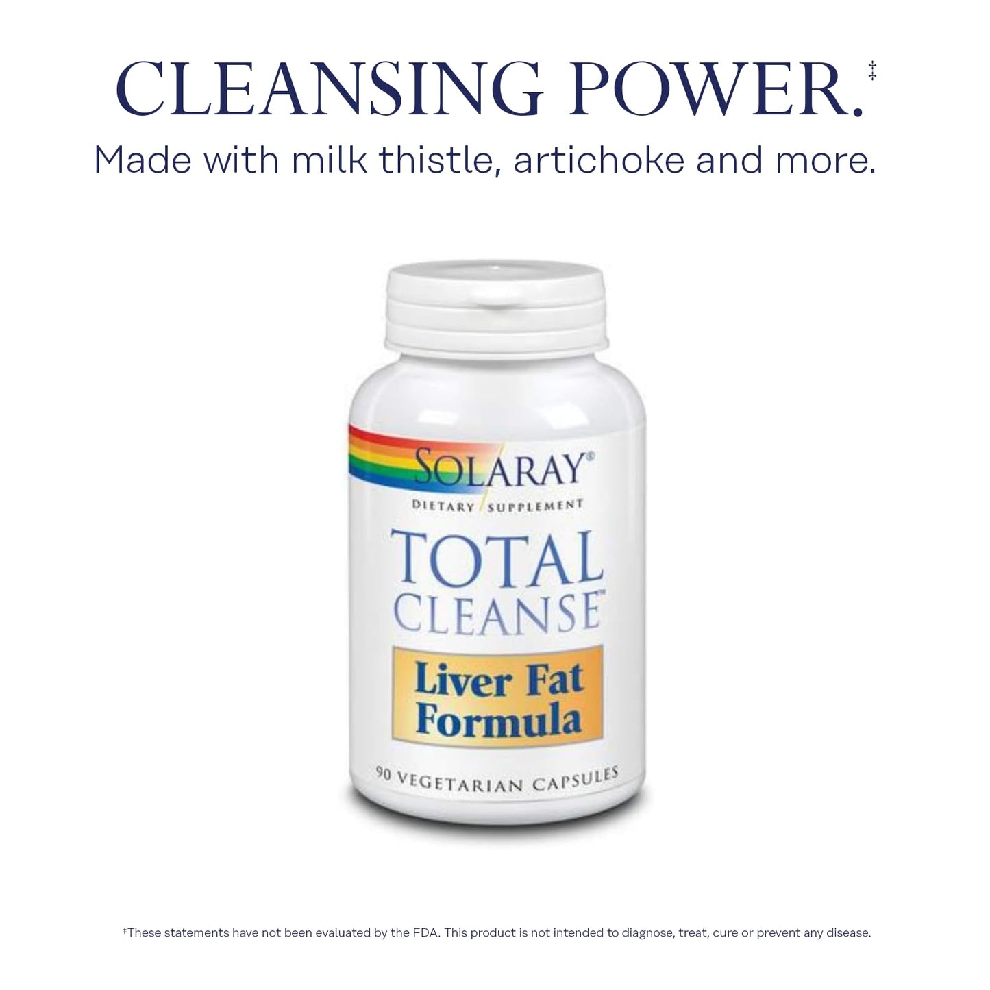 SOLARAY Total Cleanse Liver Fat Formula VegCap 90 Count