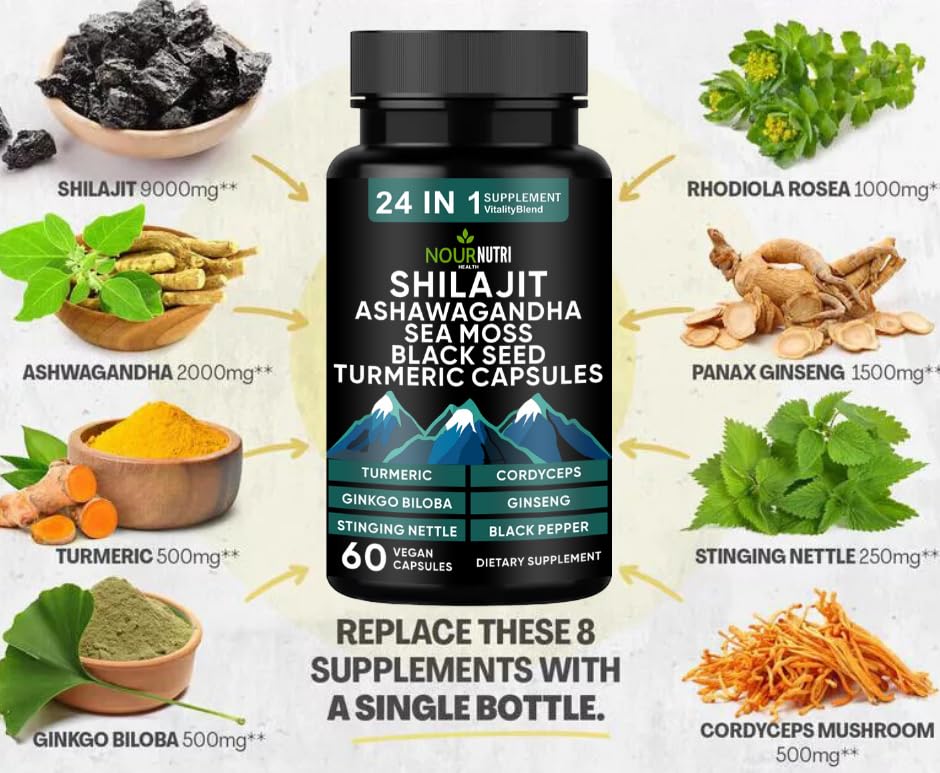 Nour Nutri Health Vitality and Wellness Support Ultra 24 in 1 Supplements Blend Capsule 1