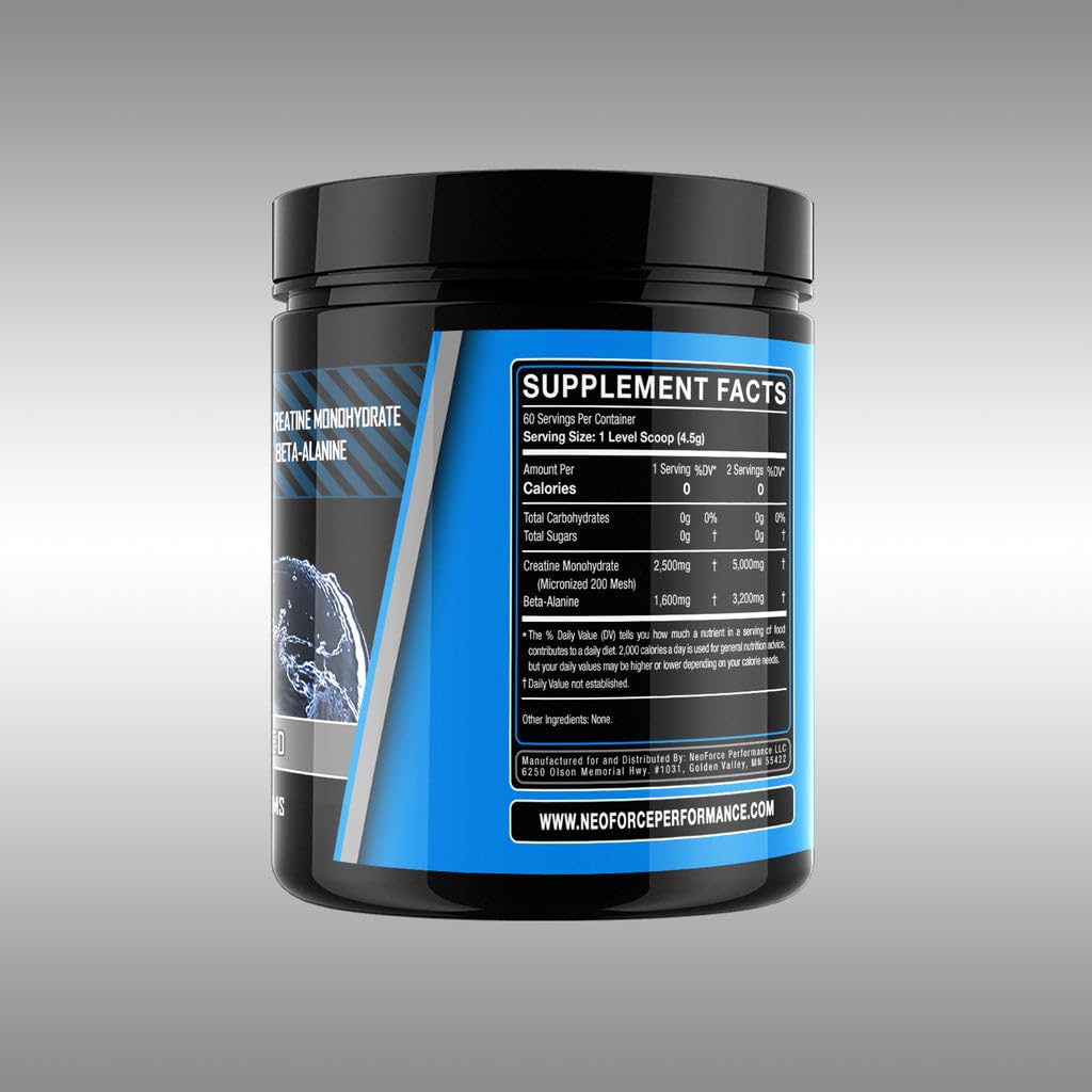 NEOFORCE PERFORMANCE CREAFORCE Creatine and Beta-Alanine Powder, 60 Servings