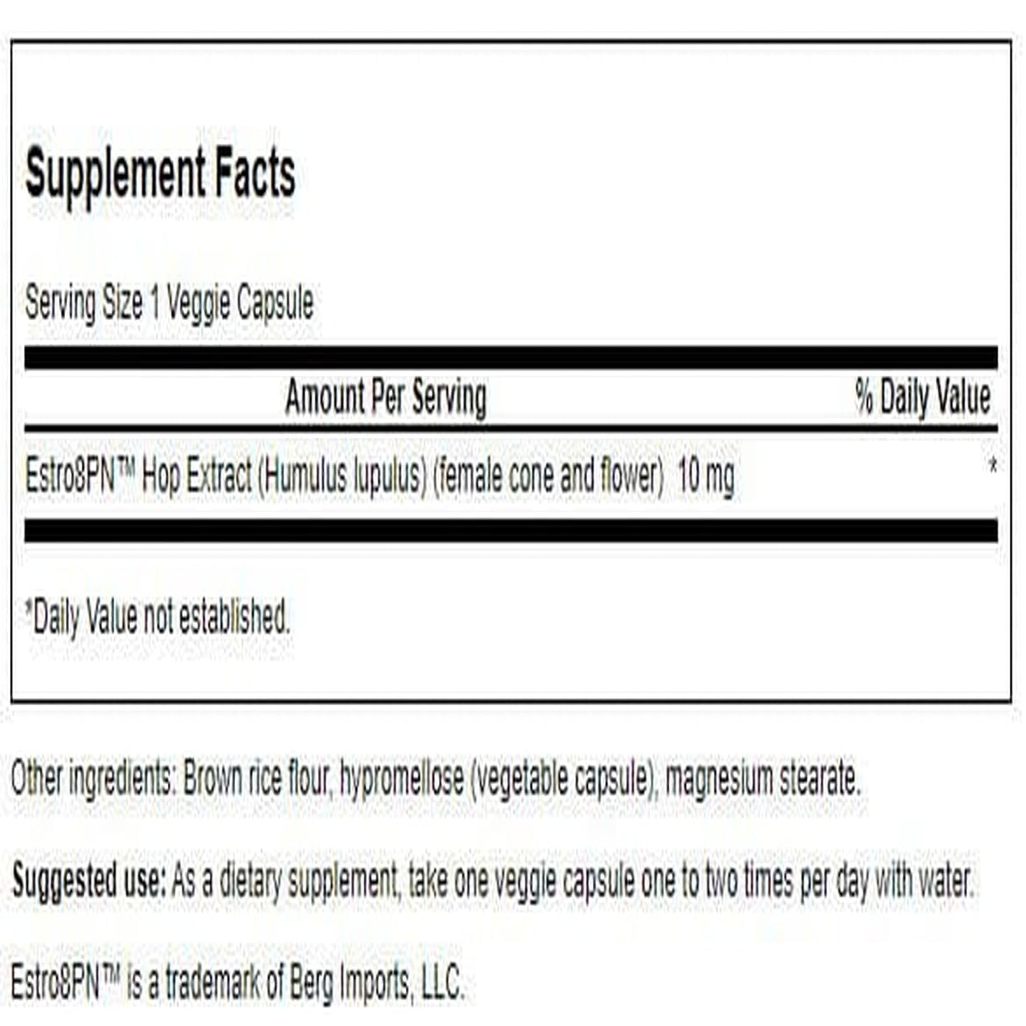 Swanson Estro8Pn Hop Extract 10 mg Capsules 120 Capsules