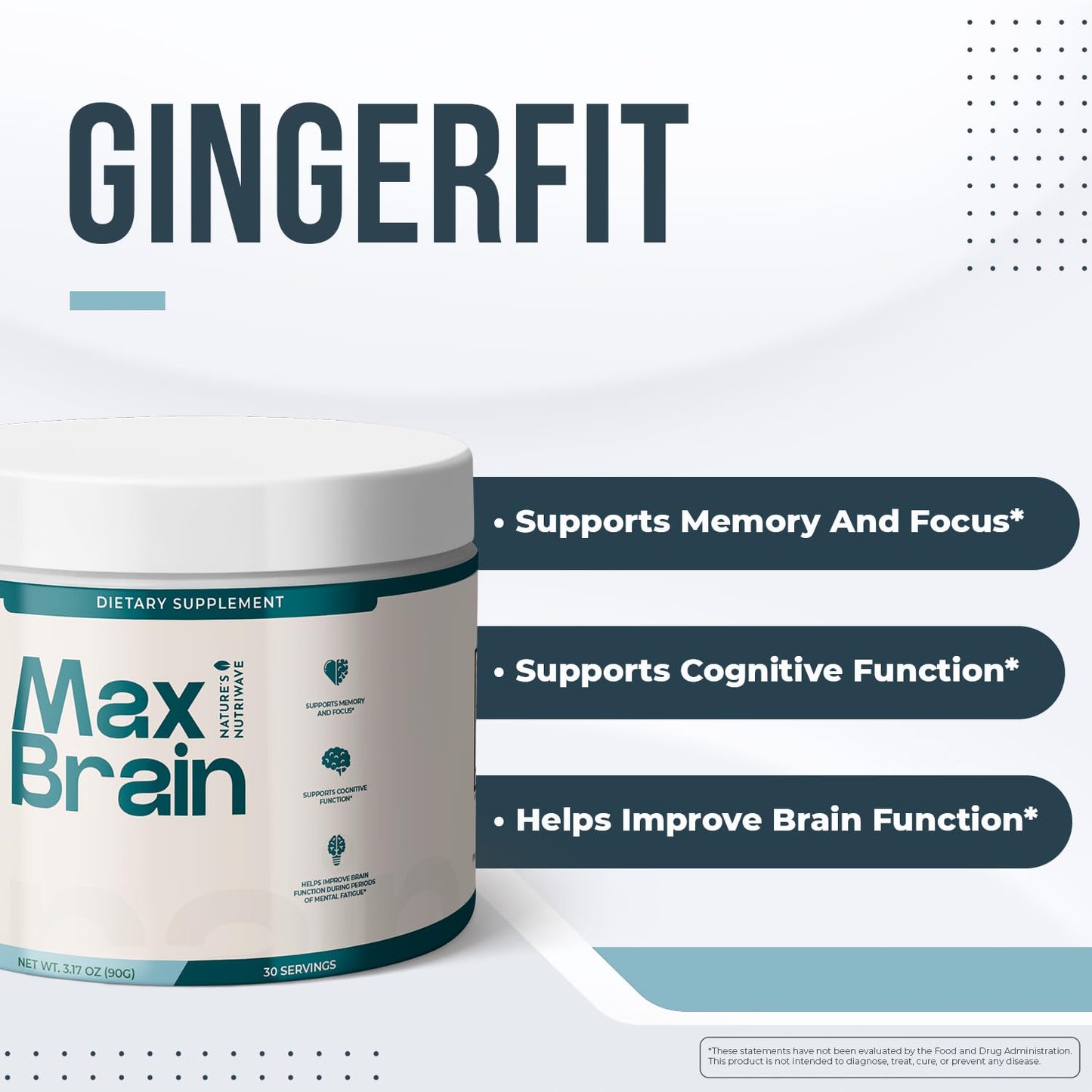 Nature’s NutriWave Max Brain Powder, 9.524 oz