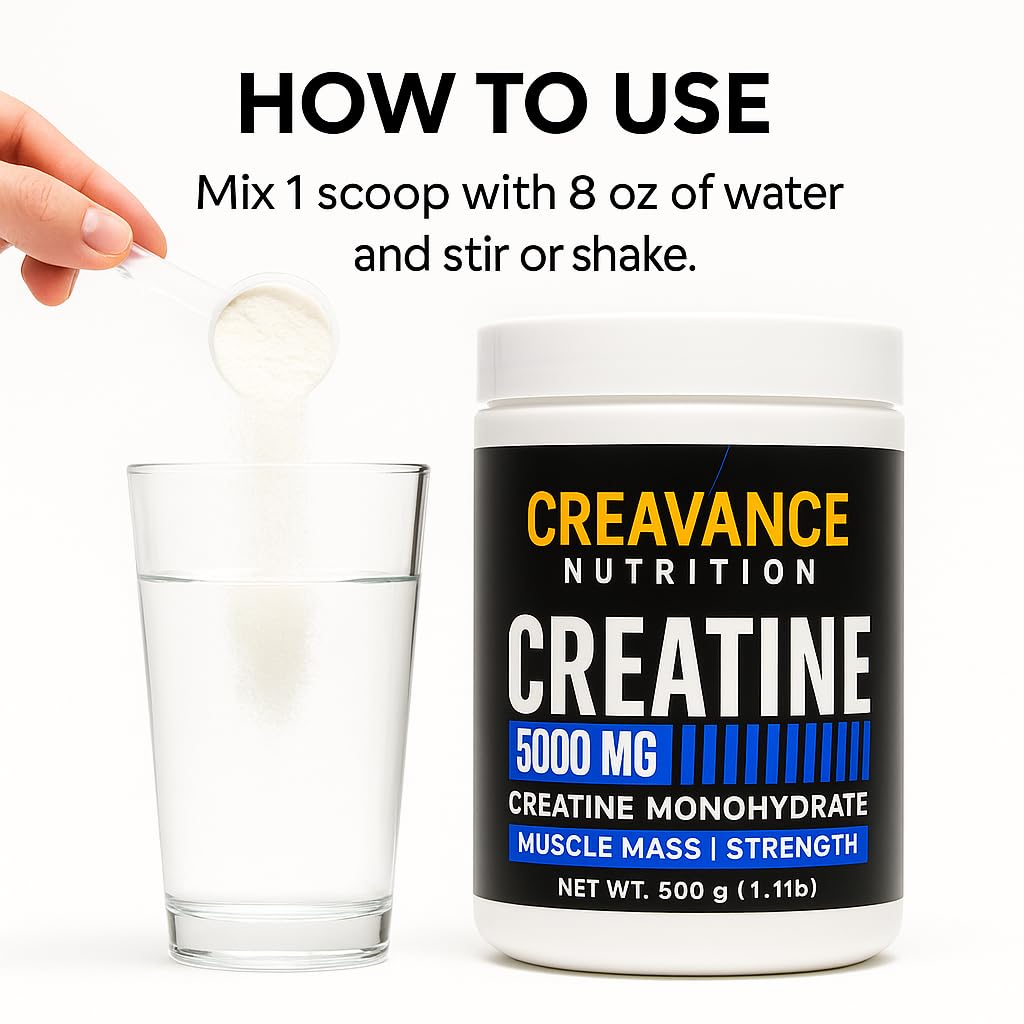 Creavance nutrition Creatine Monohydrate Powder 1.1 Pound