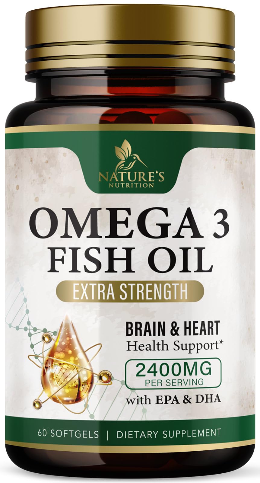 Nature's Nutrition Omega-3 Fish Oil Softgel 60 Softgels