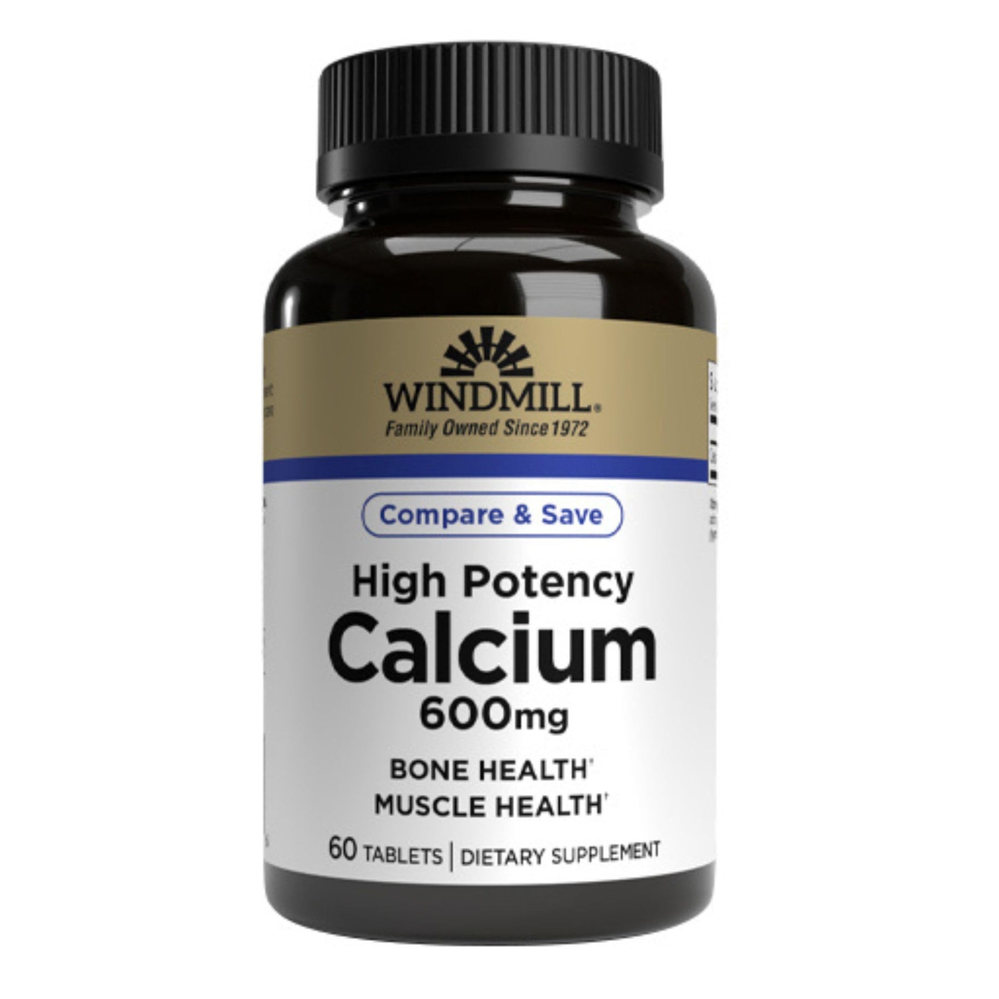 Windmill Calcium Carbonate 600mg Tablets, 60 Count