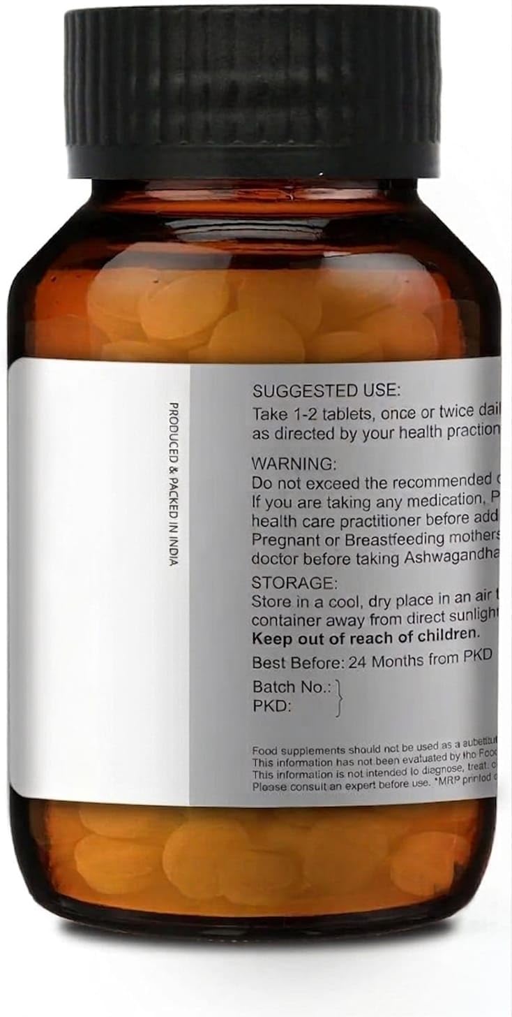 Generic Ashwagandha 500mg Tablets, 120 Count