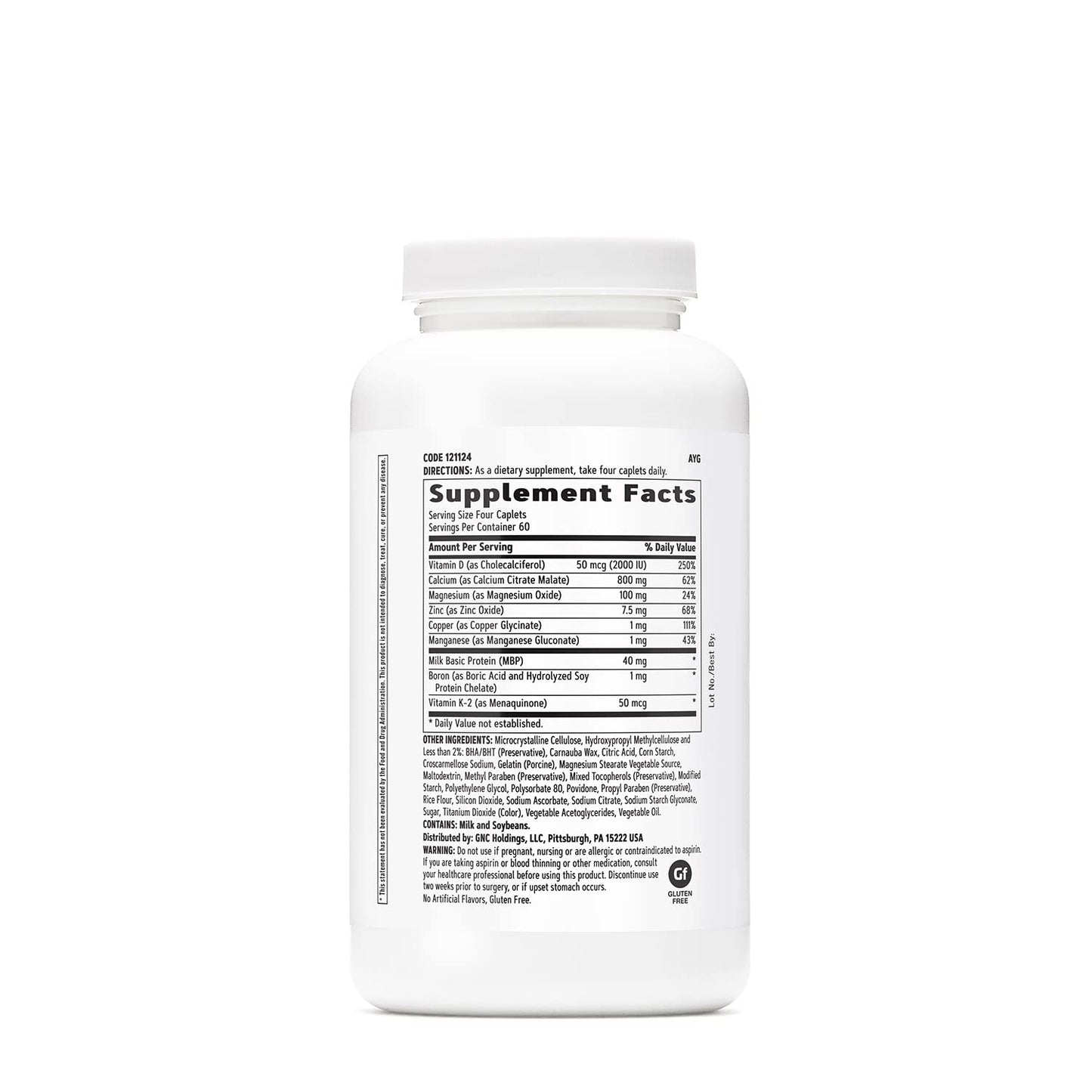 GNC Calcium Complete 800mg Supplement Caplets 240