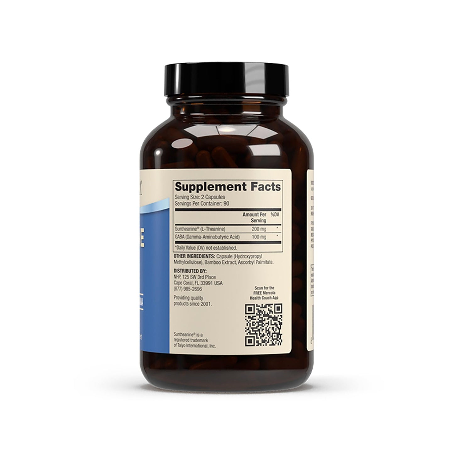 Dr. Mercola L-Theanine Plus GABA Capsules 180 Count