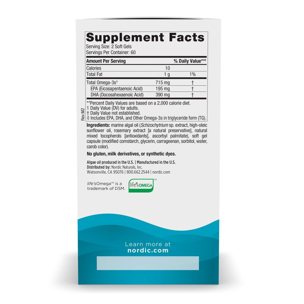 Nordic Naturals Algae Omega Soft Gels 120