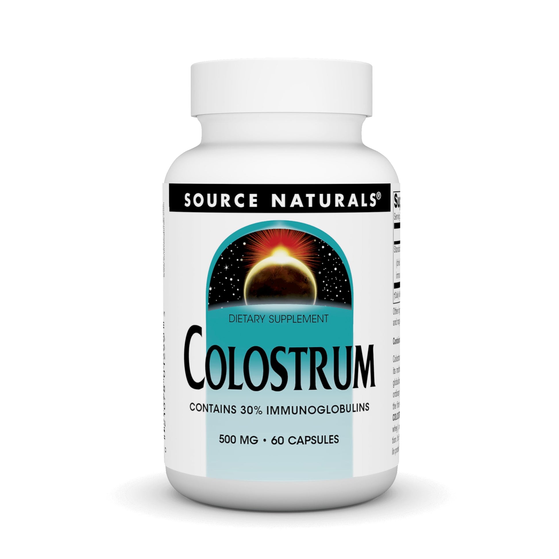 Source Naturals Colostrum Contains 30 Percent Immunoglobulins 60 Capsules