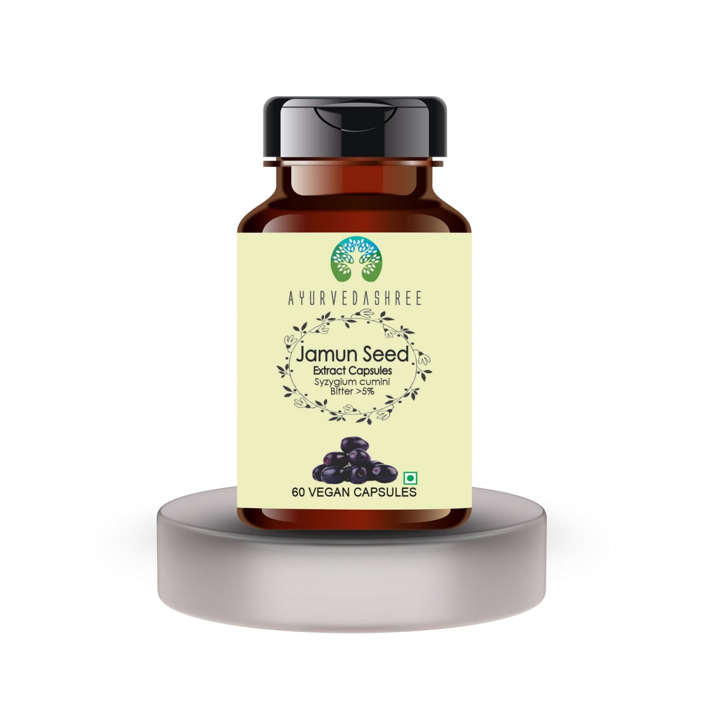 AYURVEDASHREE Jamun Seed 500mg Capsule, 60 Count