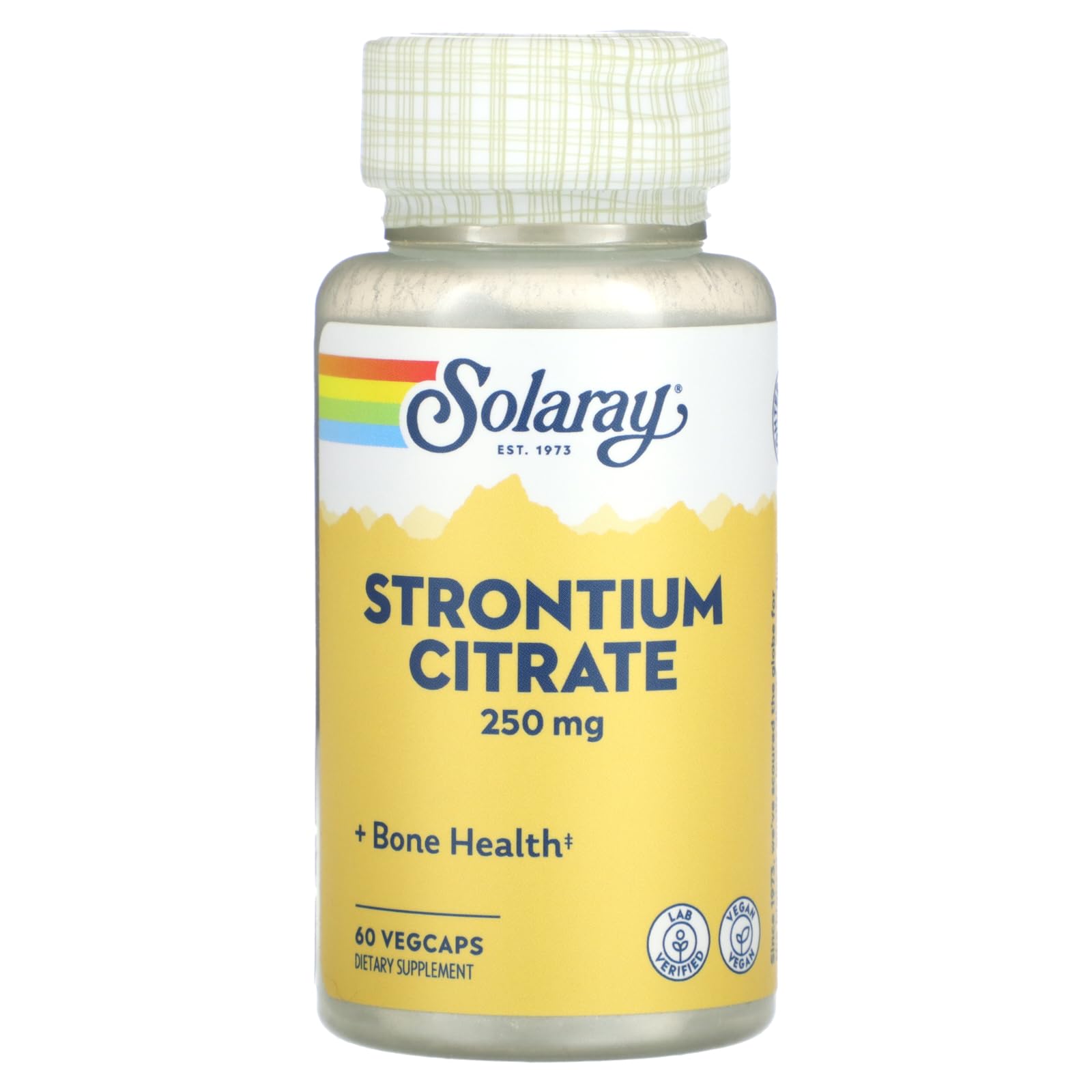 Solaray Strontium Citrate Capsules, 2 Pack