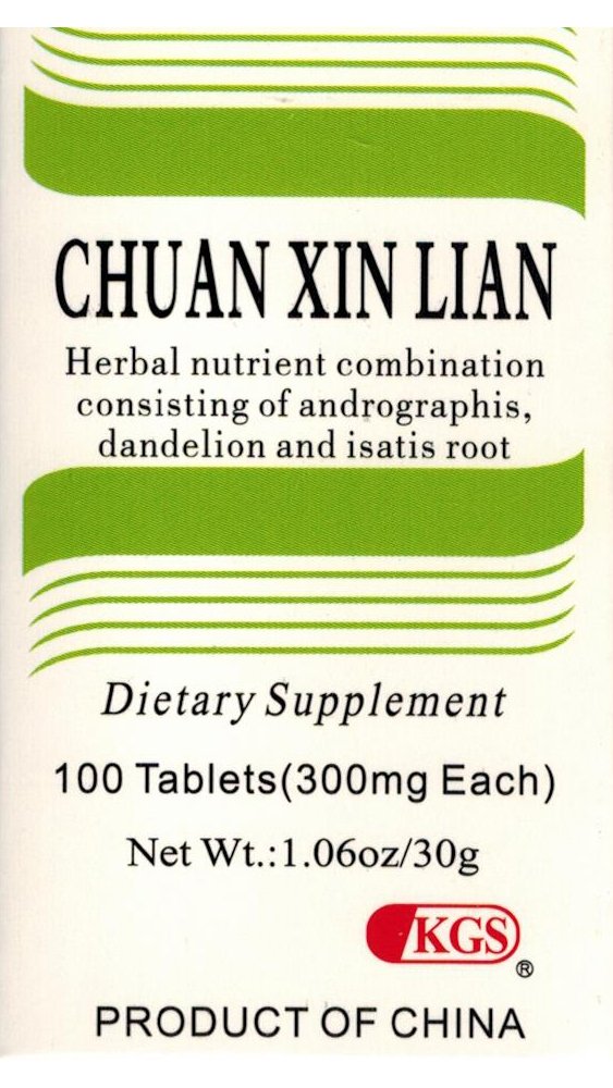 KGS Chuan Xin Lian 300mg x 100 Tablets