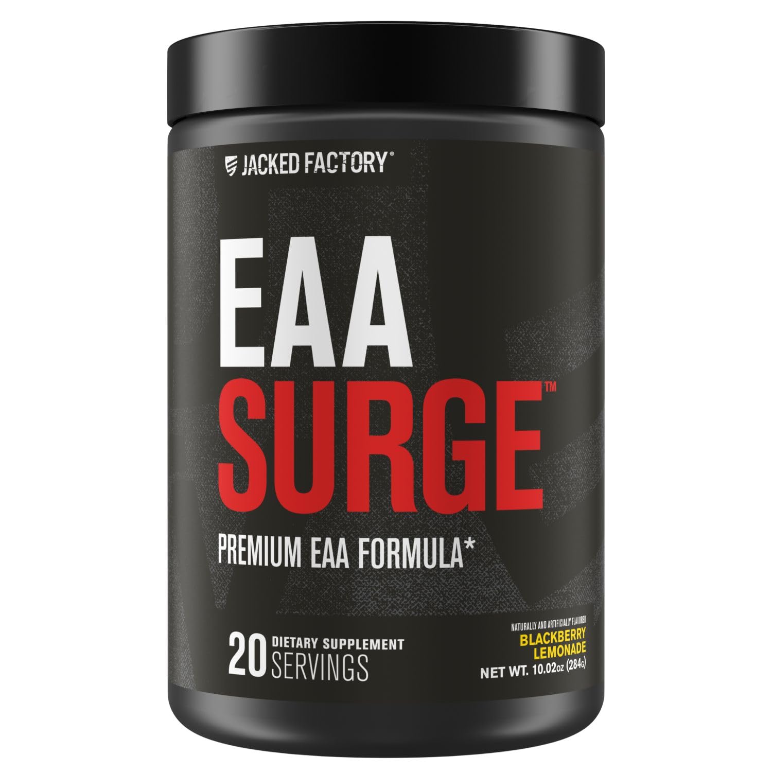 Jacked Factory EAA Surge Essential Amino Acids Powder - BlackBerry Lemonade, 10 Servings