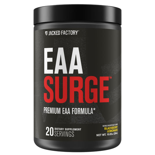 Jacked Factory EAA Surge Essential Amino Acids Powder - BlackBerry Lemonade, 10 Servings