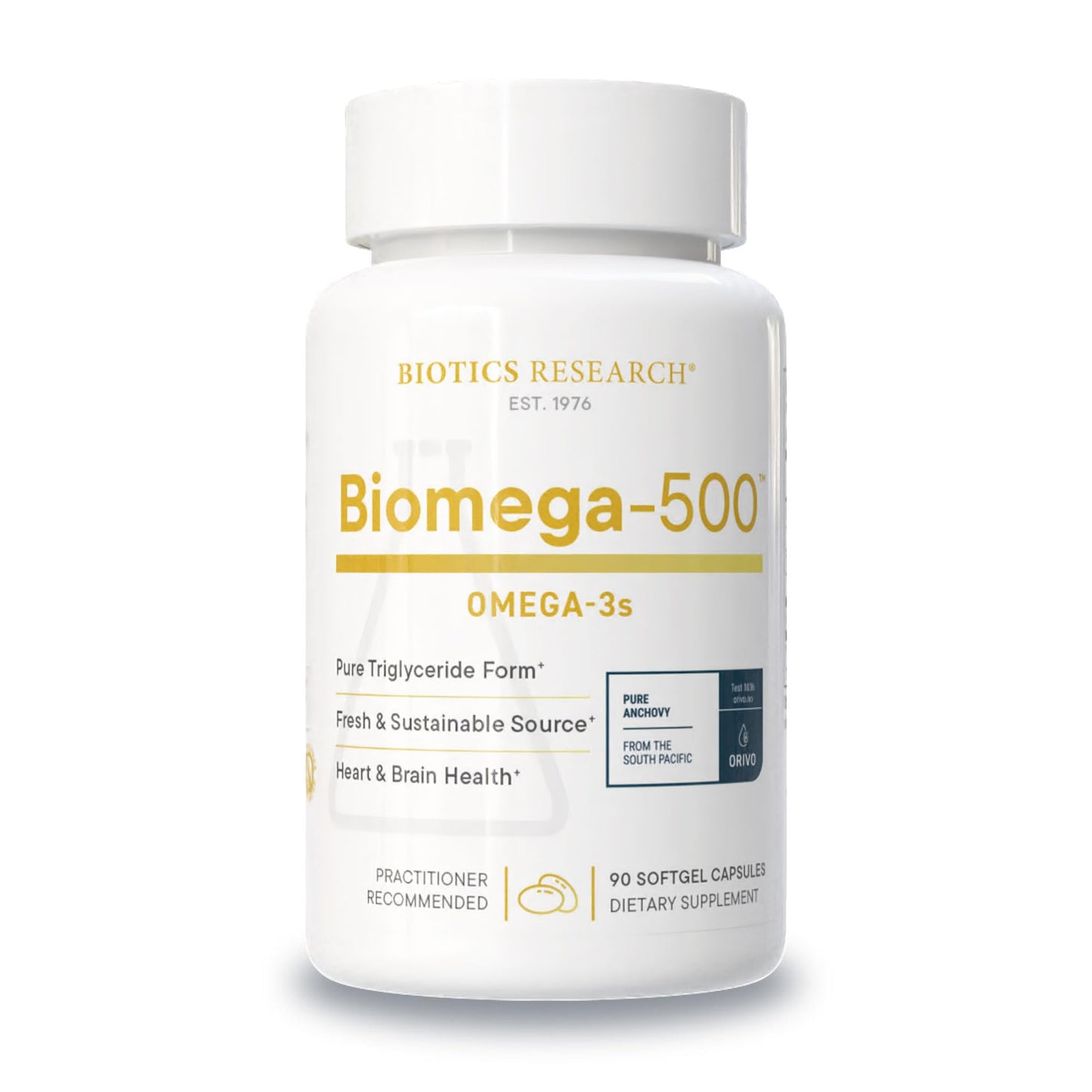 Biotics Research Biomega 500 Omega 3 Fish Oil Supplement Softgel 90