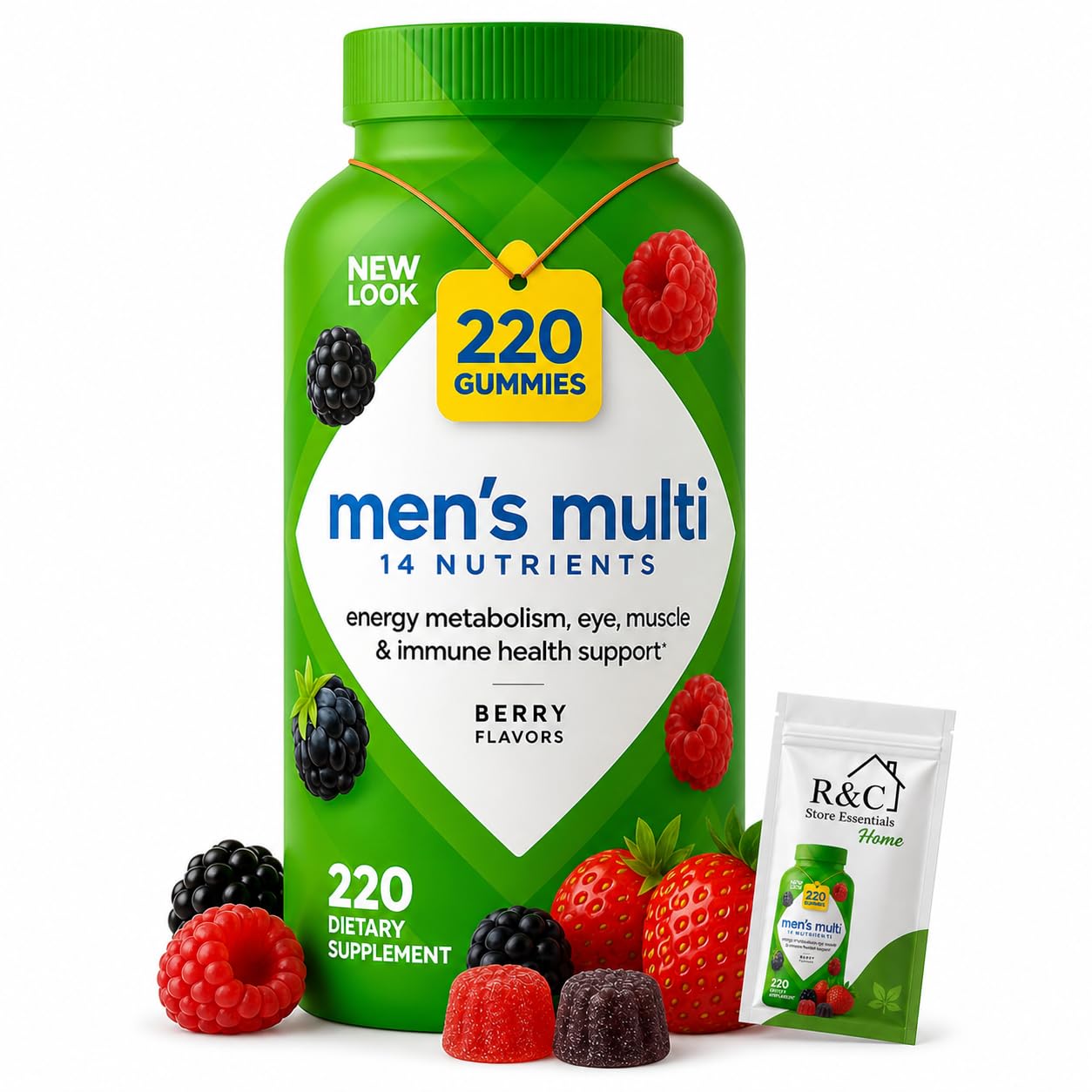 R&C Store Essentials Home Vital Fusion Men's Multivitamin Gummies 220 Count