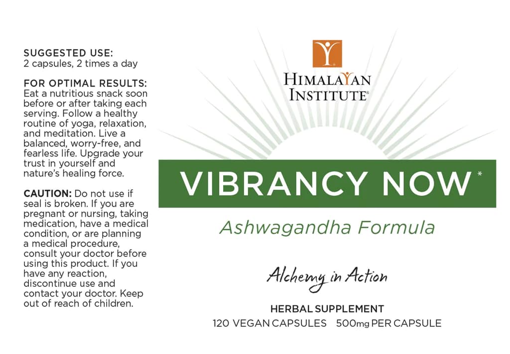 Himalayan Institute Press Vibrancy Now Ashwagandha Formula Capsules 120