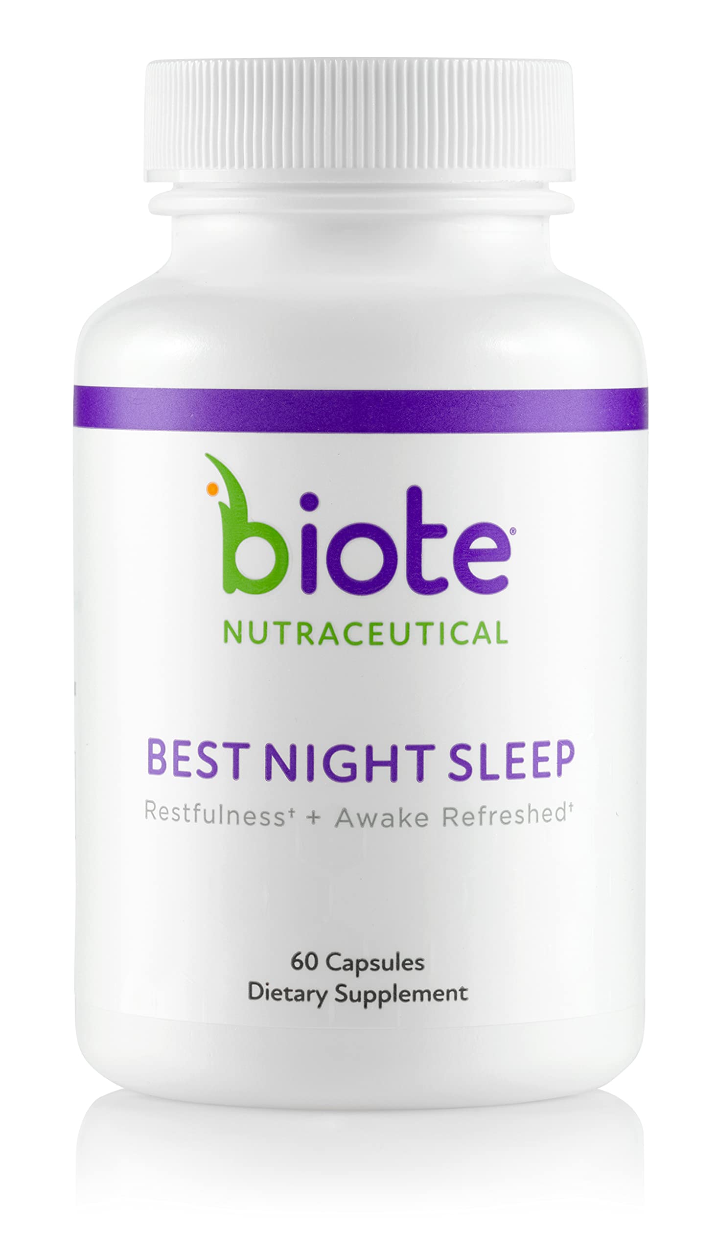 Biote Best Night's Sleep Restfulness and Awake Refreshed Capsules, 60 Count