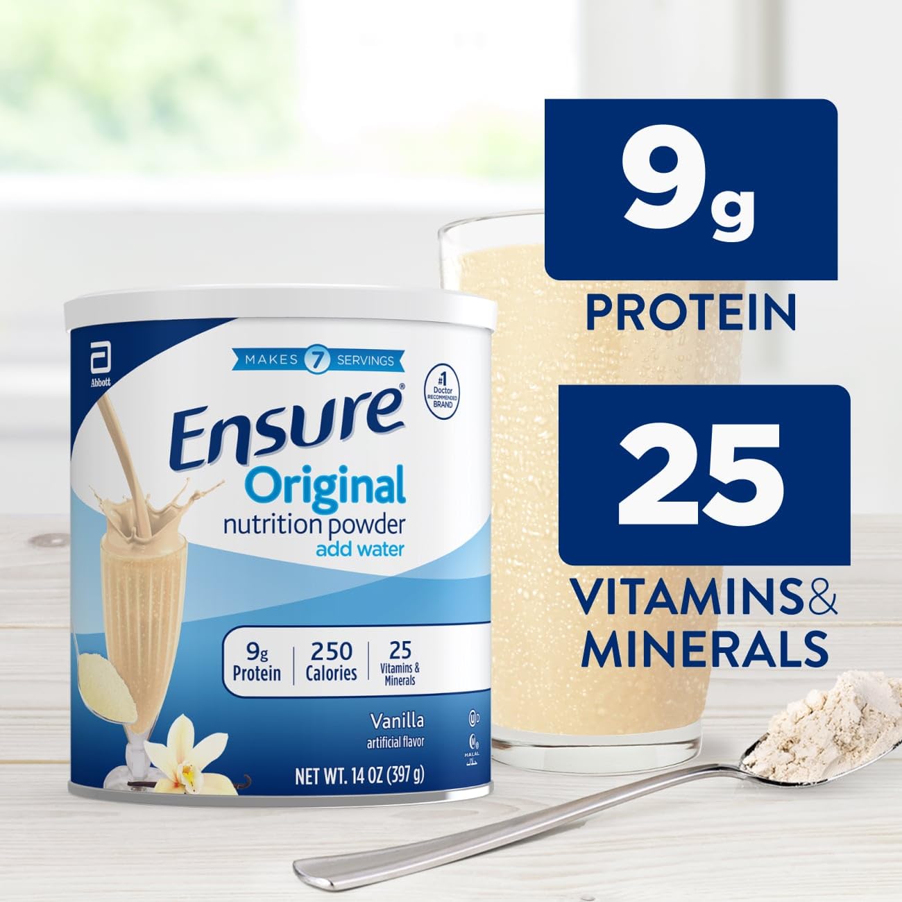 Ensure Original Vanilla Nutrition Powder, Small Meal Replacement, 84 Servings