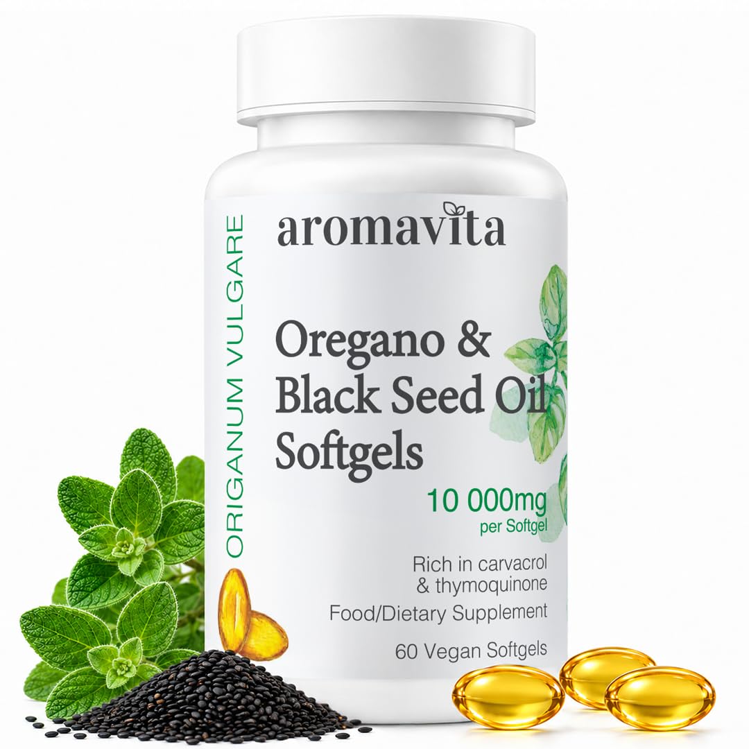 AROMAVITA Oregano & Black Seed Oil Softgels 60 Capsules