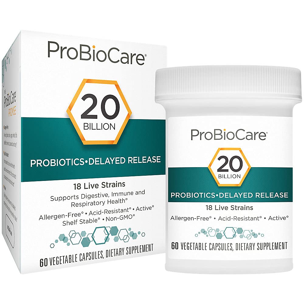ProBioCare Probiotic 20 Billion CFUs Supports Digestive Health Capsule 60 Count