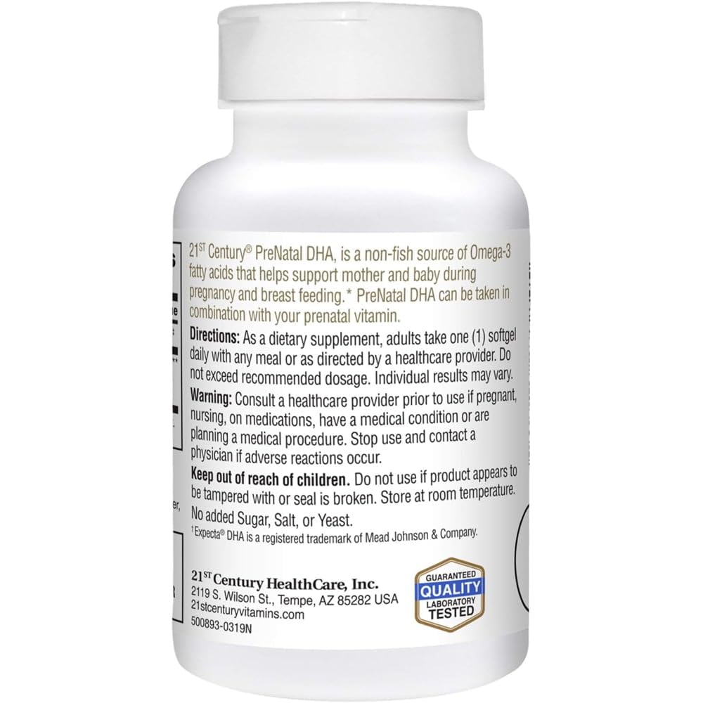 21st Century Prenatal DHA Softgels, 90 Count