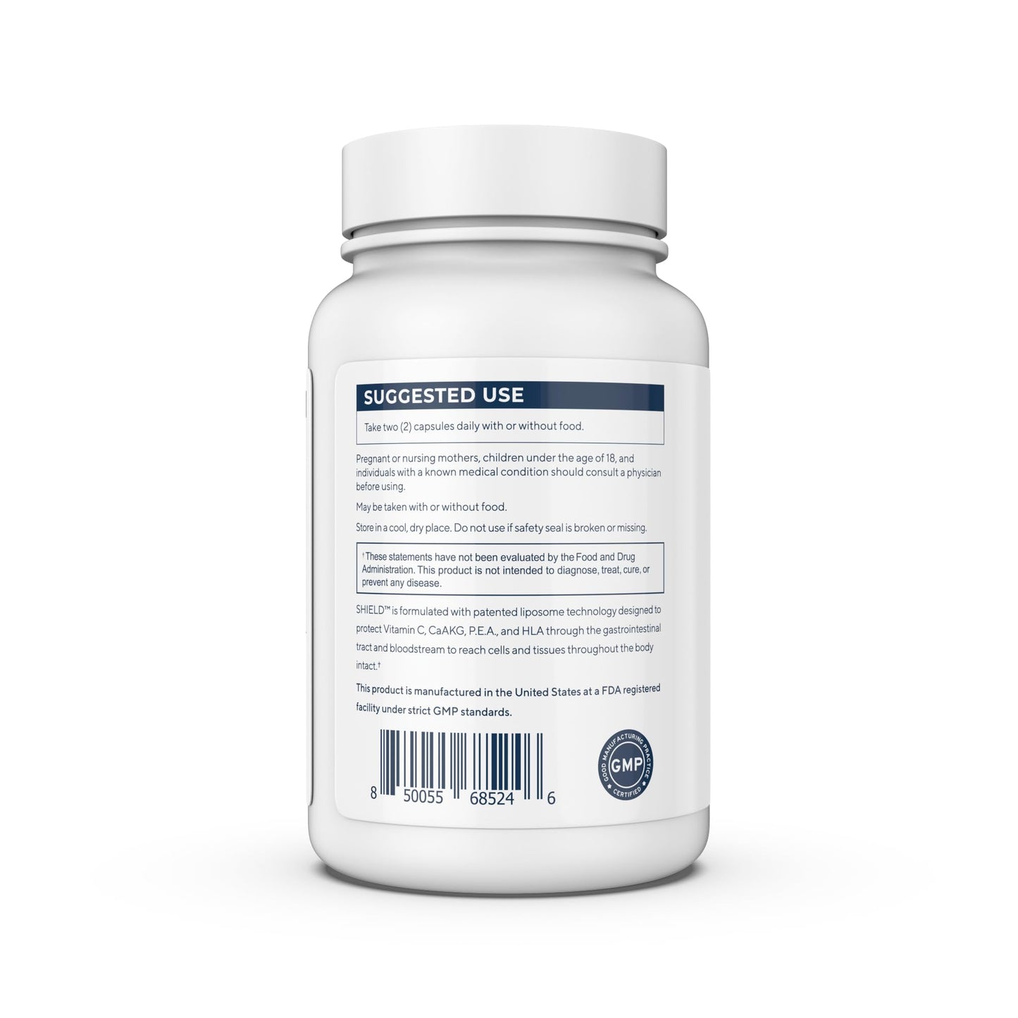 Renue By Science Shield Liposomal Vitamin C CaAKG P.E.A Hyaluronic Acid Capsule 120 Count