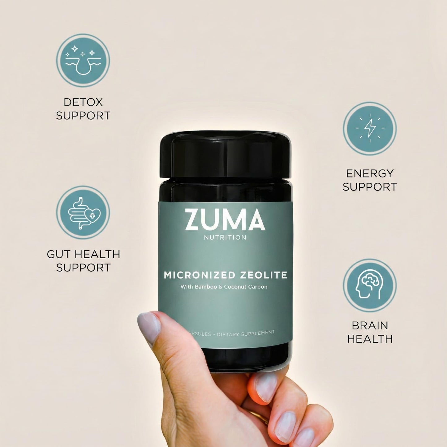 Zuma Nutrition Zeolite Micronized Capsules, 60 Capsules