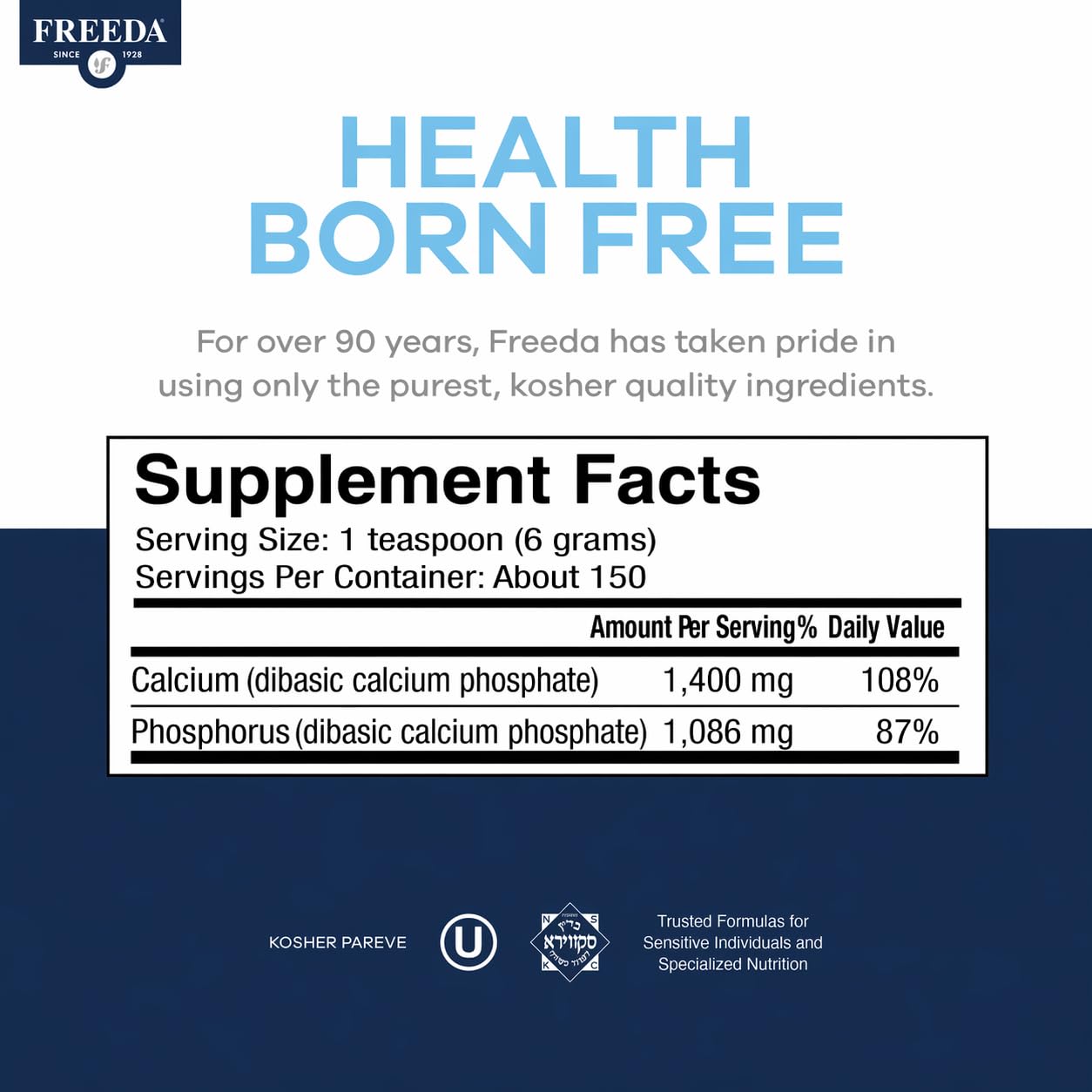 Freeda Calcium Phosphate Powder 32 oz