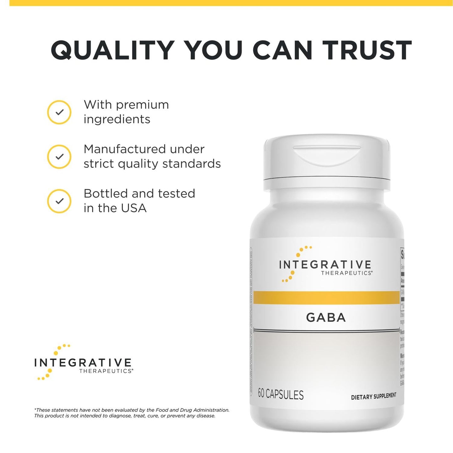 Integrative Therapeutics GABA Capsule, 60 Capsules