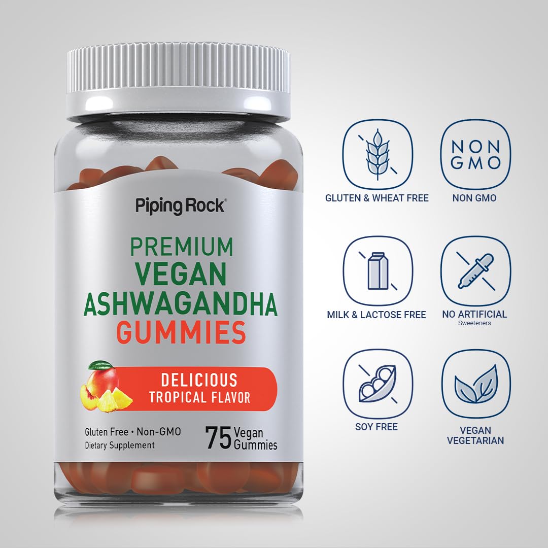 Piping Rock Ashwagandha Gummies 75 Count