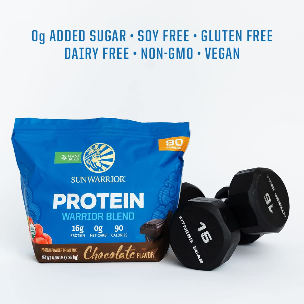 Sunwarrior Organic Plant Based Protein Powder Chocolate 90 Servings