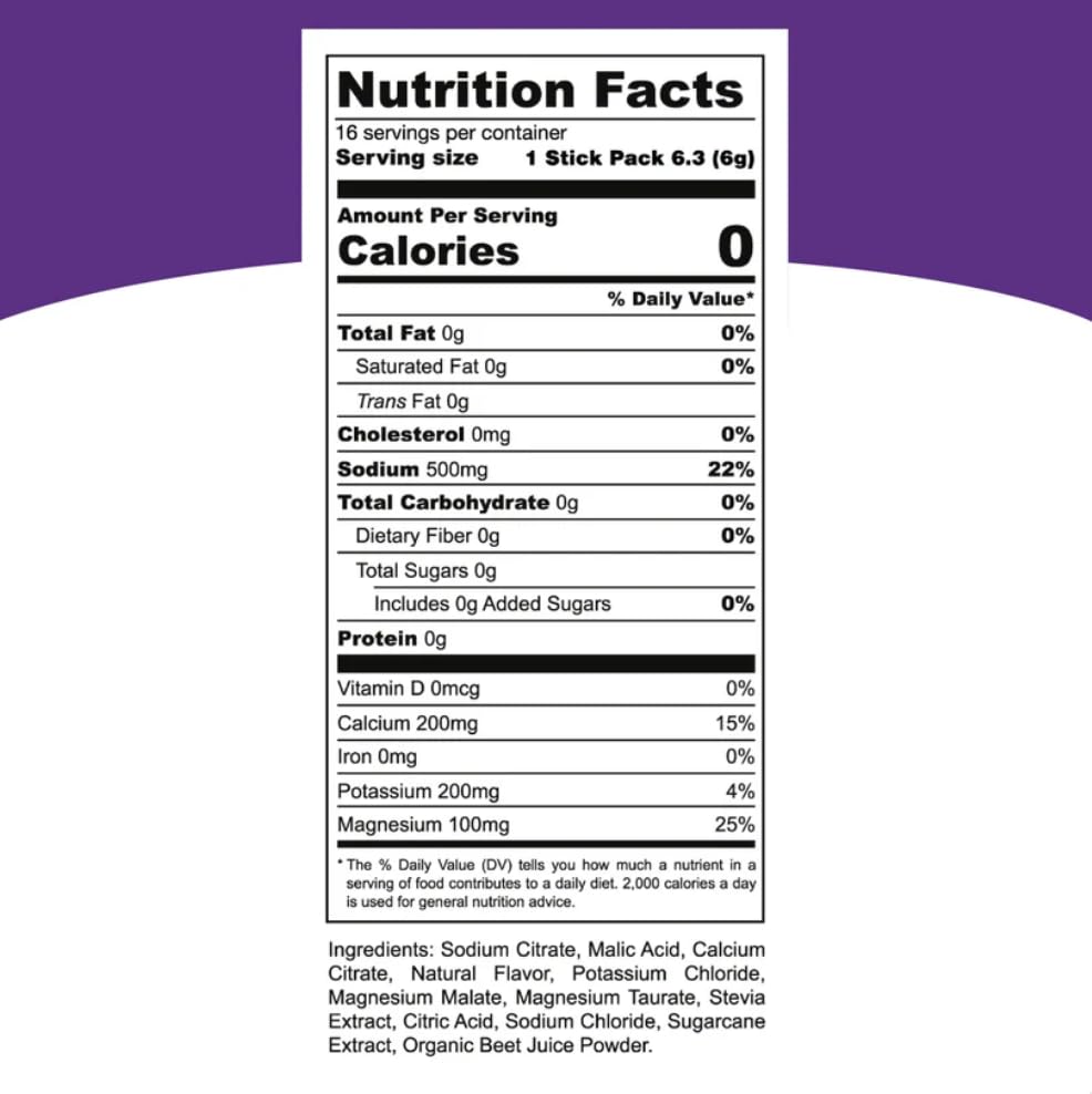 Truvidity Labs TruSPLASH Complete Hydration Electrolyte Powder (Natural Grape) - 30 Servings, 6.98 oz
