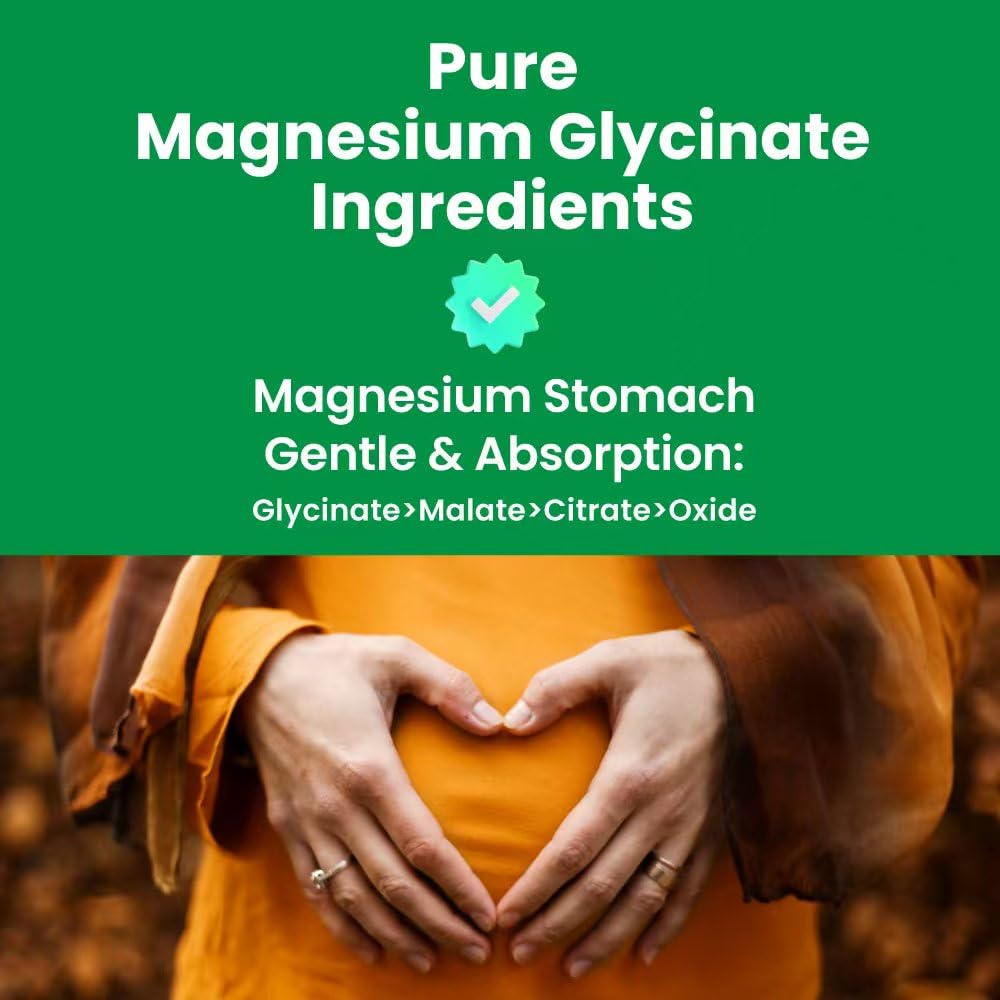 VHC Magnesium Glycinate 500mg Supplement Capsules, 120 Capsules