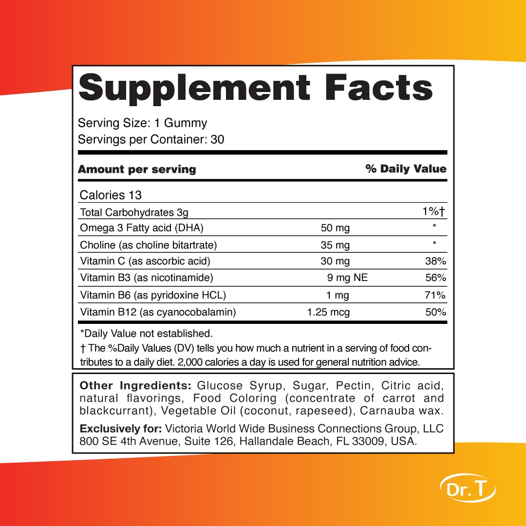 Dr. T VictaGummies Omega 3 Gummies, 60 Count